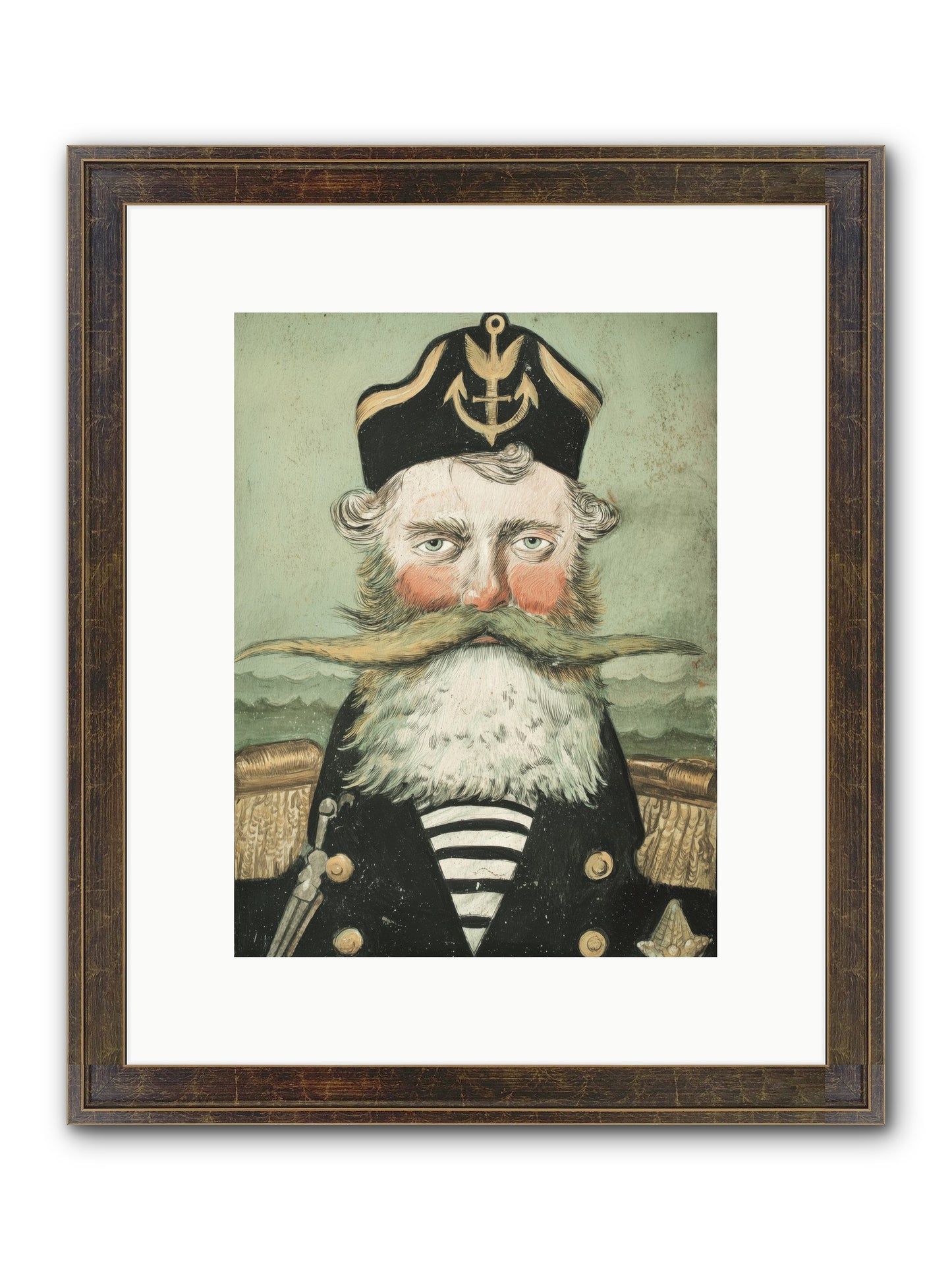 Maritime Soul Framed Print - Slimwoods Black/Gold 9x12