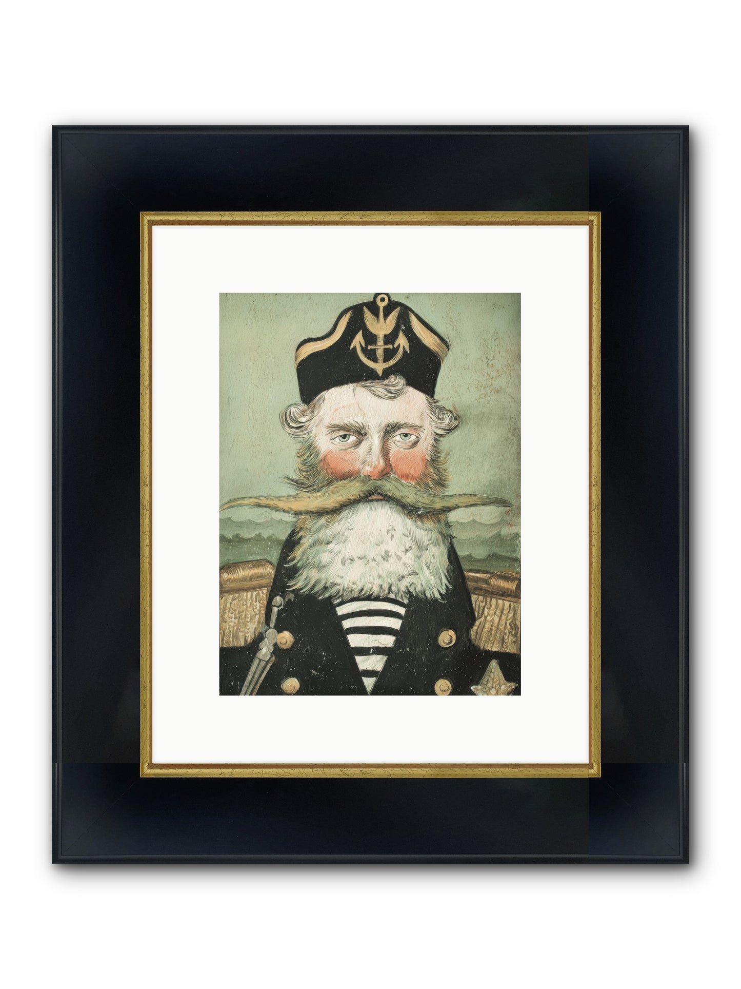 Maritime Soul Framed Print - Wide Black w/Gold 9x12