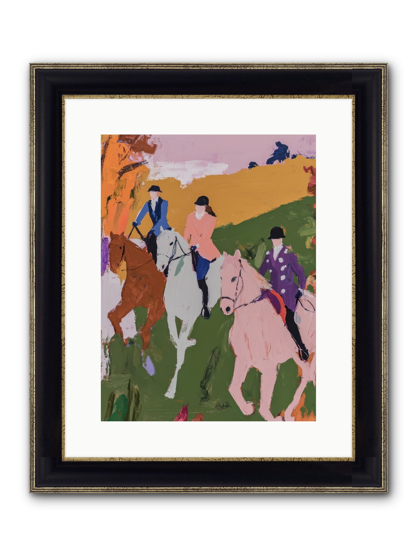 Marmalade Morning No.1 Framed Print - Black & Gold 12x16