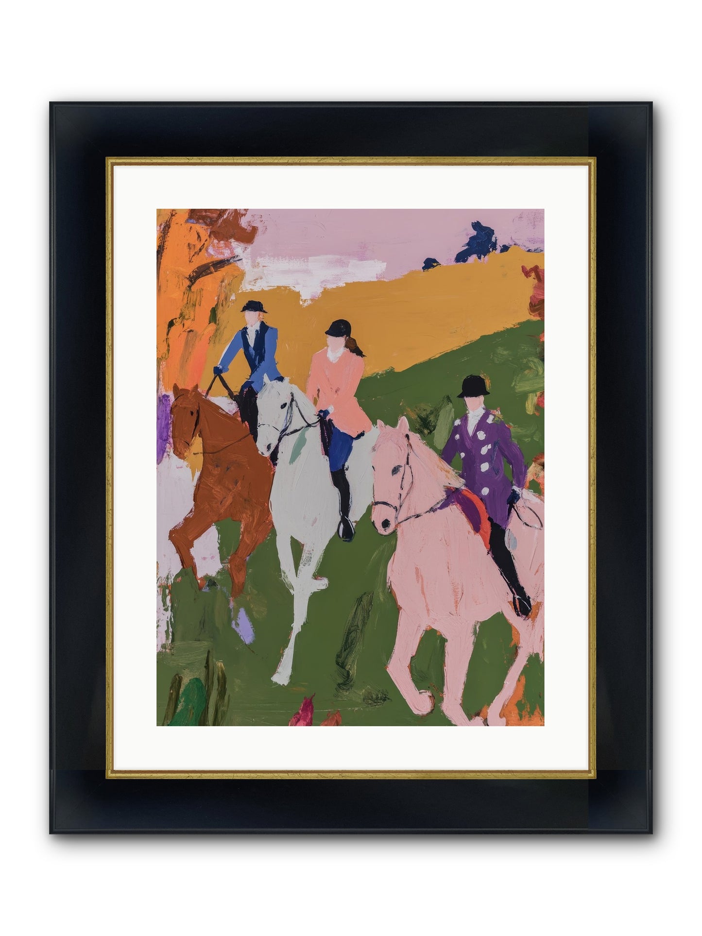 Marmalade Morning No.1 Framed Print - Wide Black w/Gold 18x24