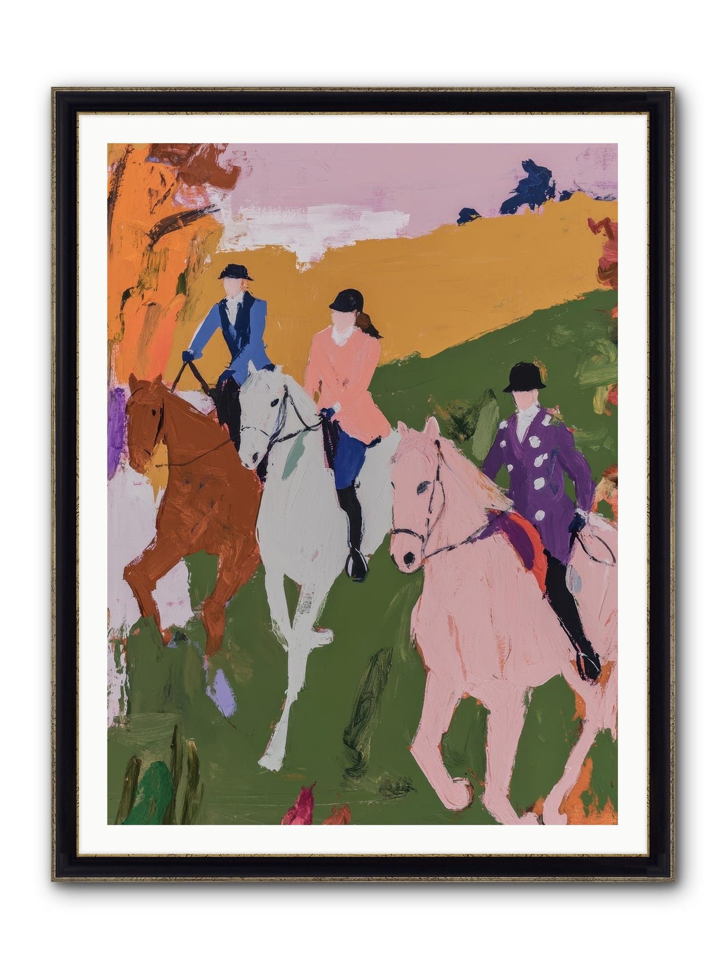 Marmalade Morning No.1 Framed Print - Black & Gold 36x48