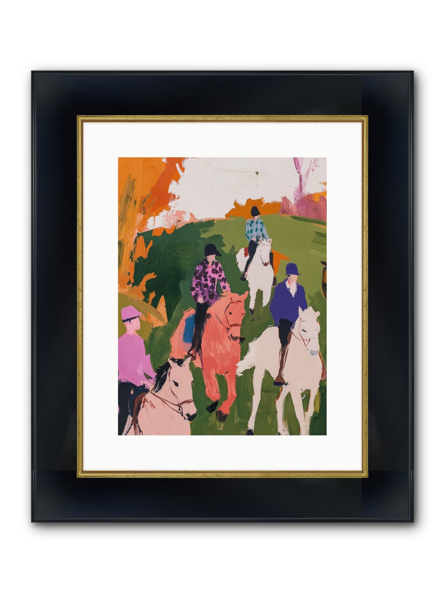Marmalade Morning No.2 Framed Print - Wide Black w/Gold 12x16