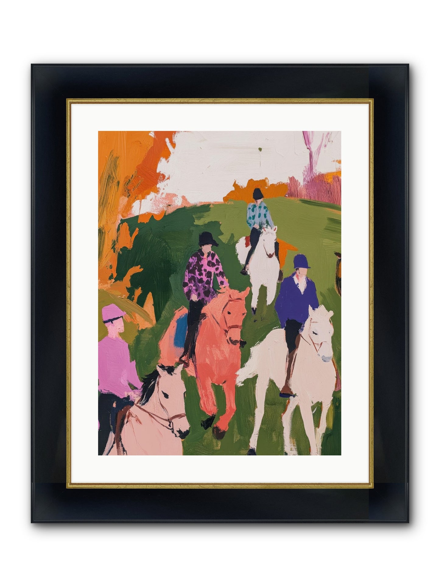 Marmalade Morning No.2 Framed Print - Wide Black w/Gold 18x24
