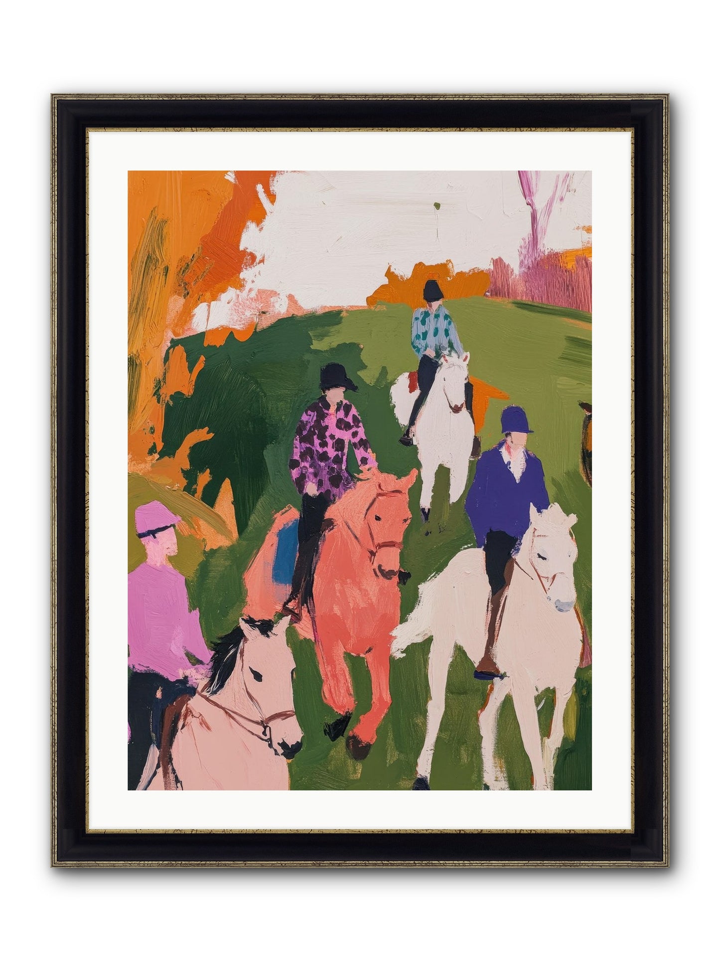 Marmalade Morning No.2 Framed Print - Black & Gold 24x32