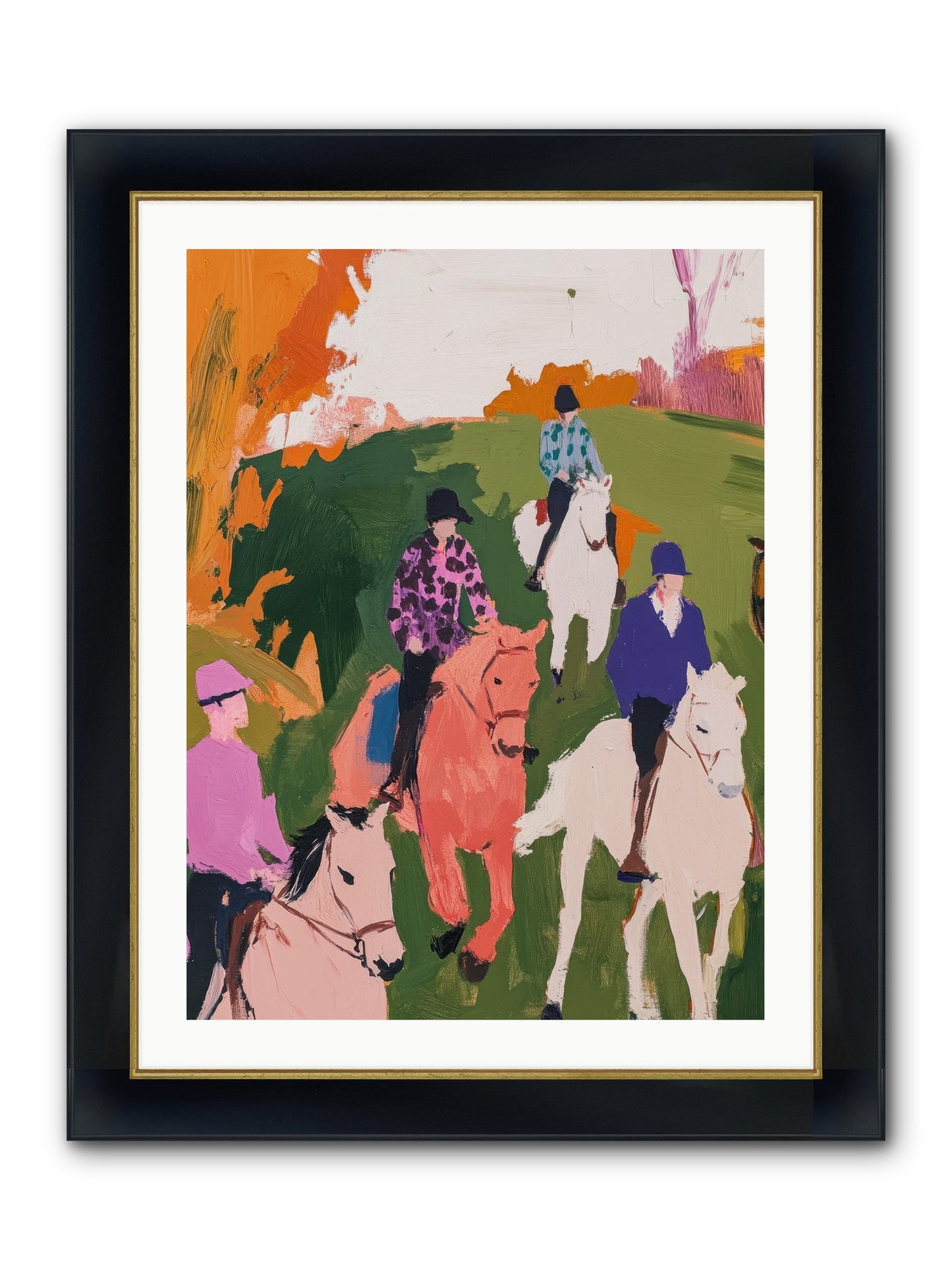 Marmalade Morning No.2 Framed Print - Wide Black w/Gold 24x32