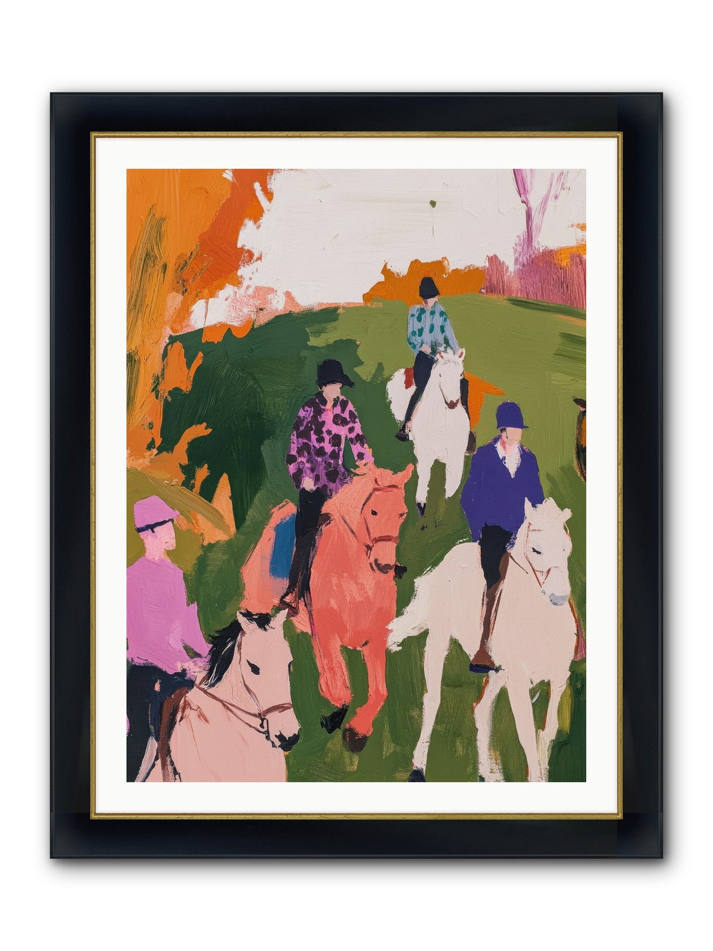 Marmalade Morning No.2 Framed Print - Wide Black w/Gold 30x40