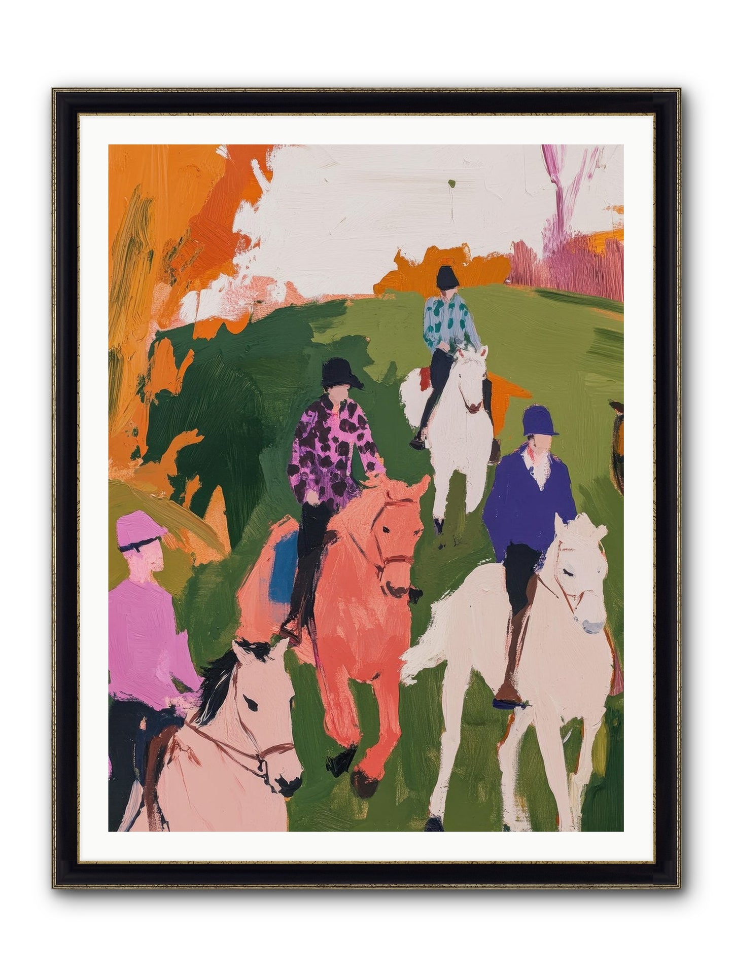 Marmalade Morning No.2 Framed Print - Black & Gold 36x48
