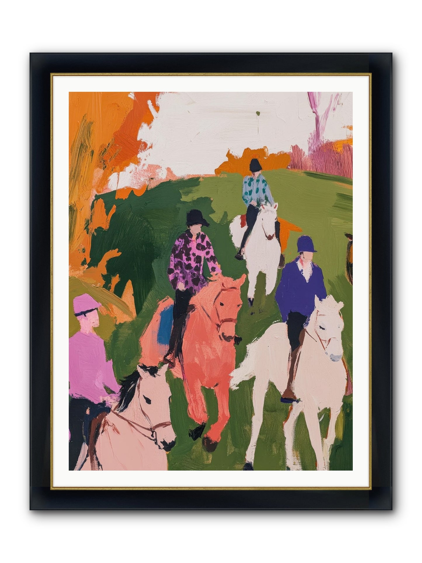 Marmalade Morning No.2 Framed Print - Wide Black w/Gold 36x48