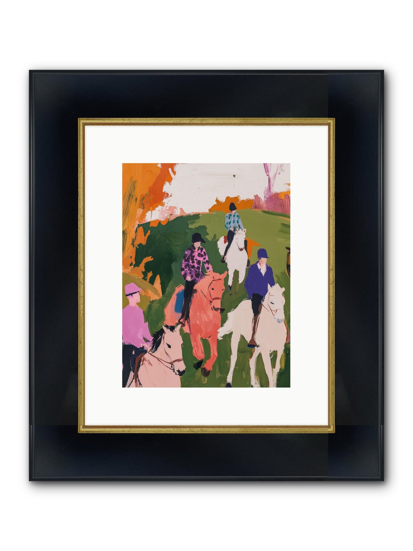 Marmalade Morning No.2 Framed Print - Wide Black w/Gold 9x12