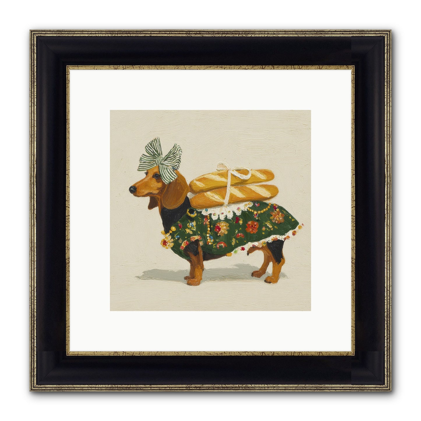 Marquis Of Morning Loaves Framed Print - Black & Gold 10x10