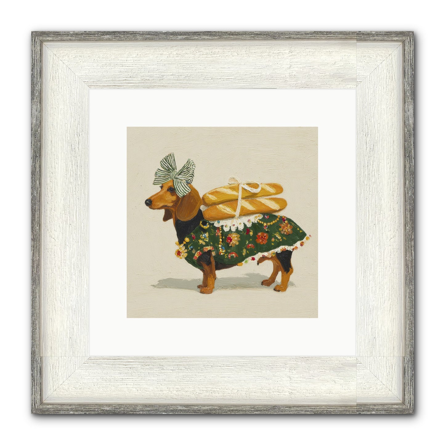 Marquis Of Morning Loaves Framed Print - Driftwood White 10x10