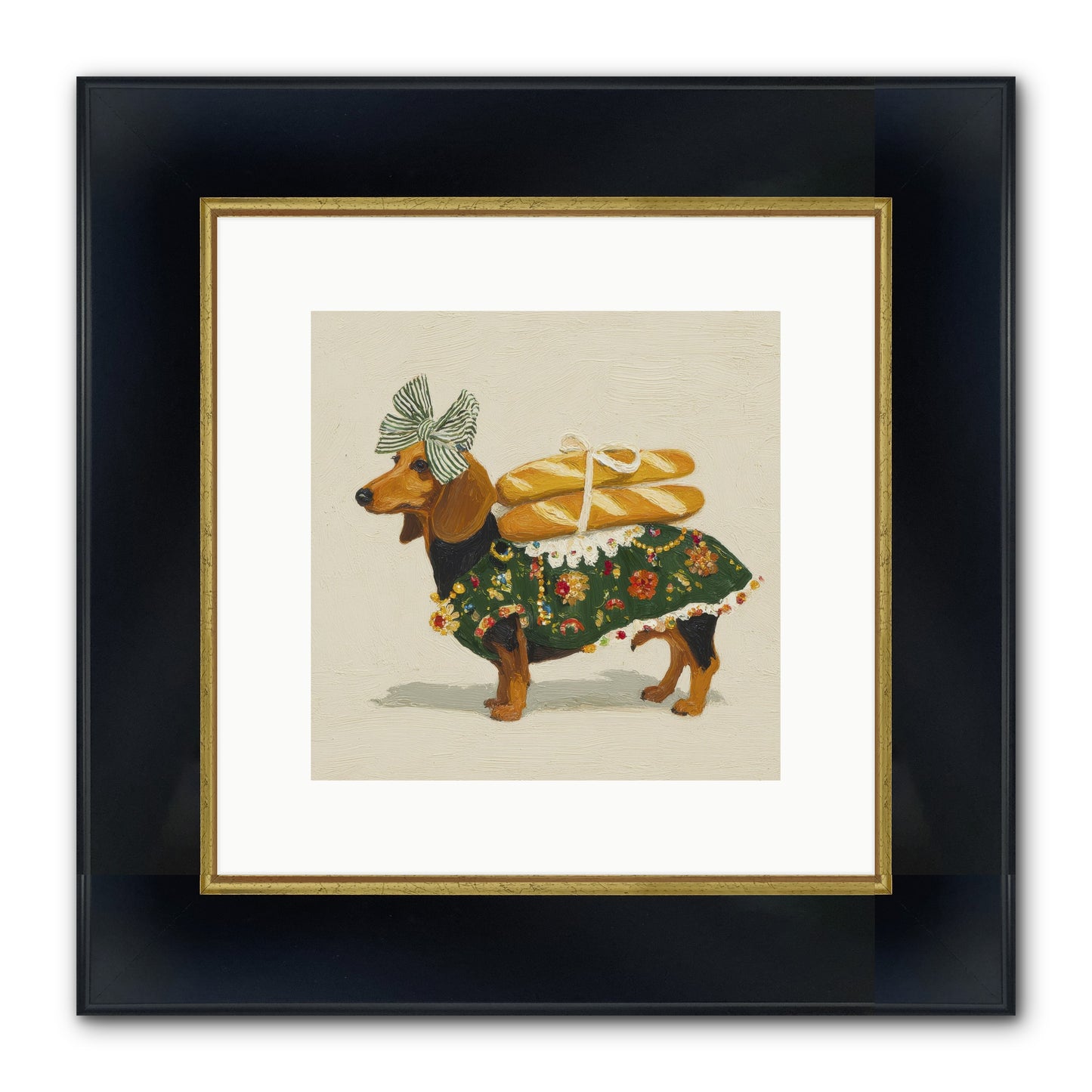 Marquis Of Morning Loaves Framed Print - Wide Black w/Gold 10x10
