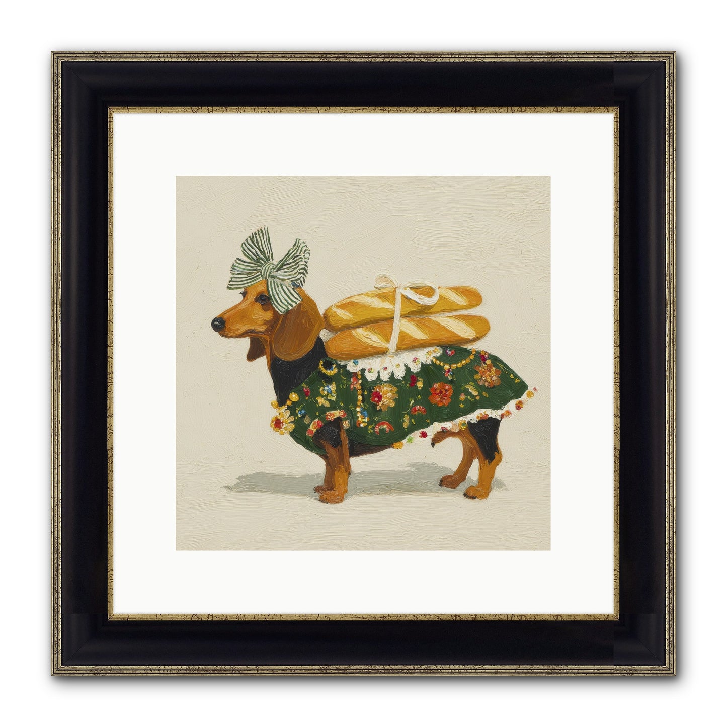 Marquis Of Morning Loaves Framed Print - Black & Gold 12x12