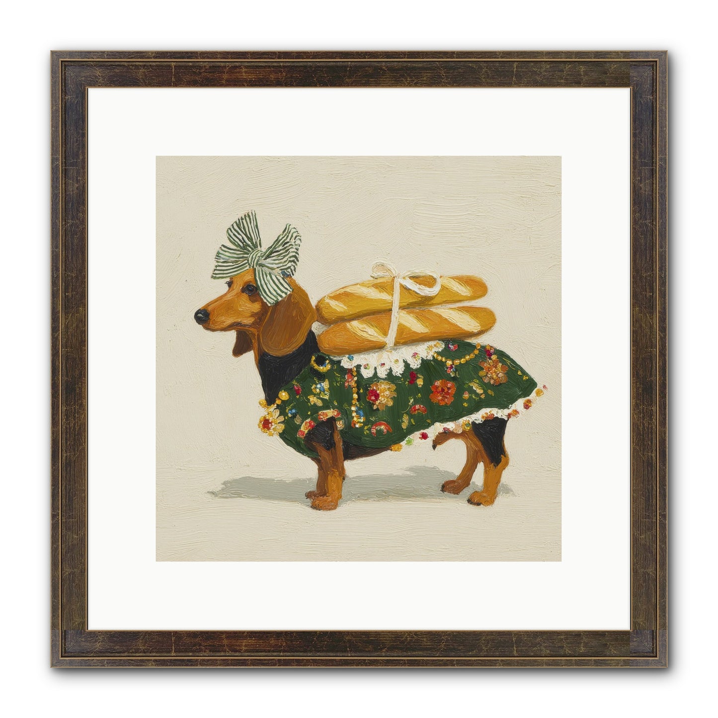 Marquis Of Morning Loaves Framed Print - Slimwoods Black/Gold 12x12