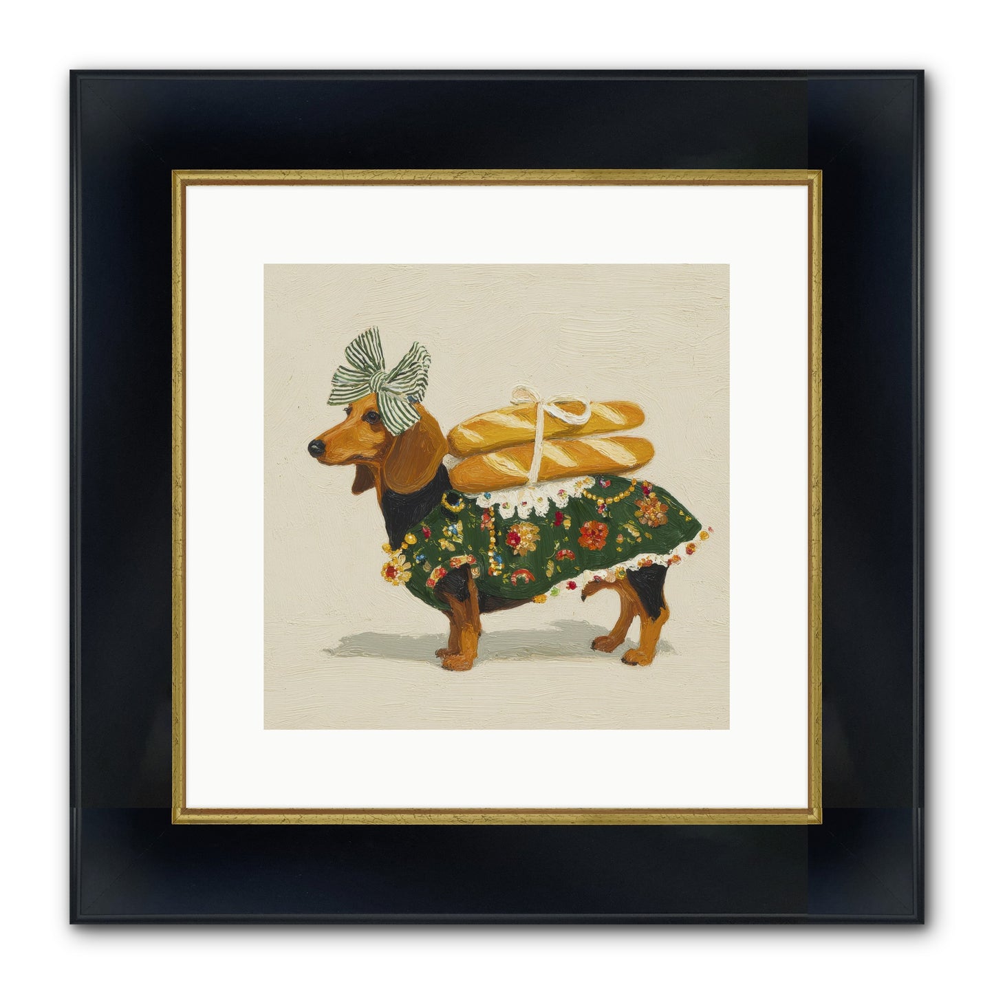 Marquis Of Morning Loaves Framed Print - Wide Black w/Gold 12x12