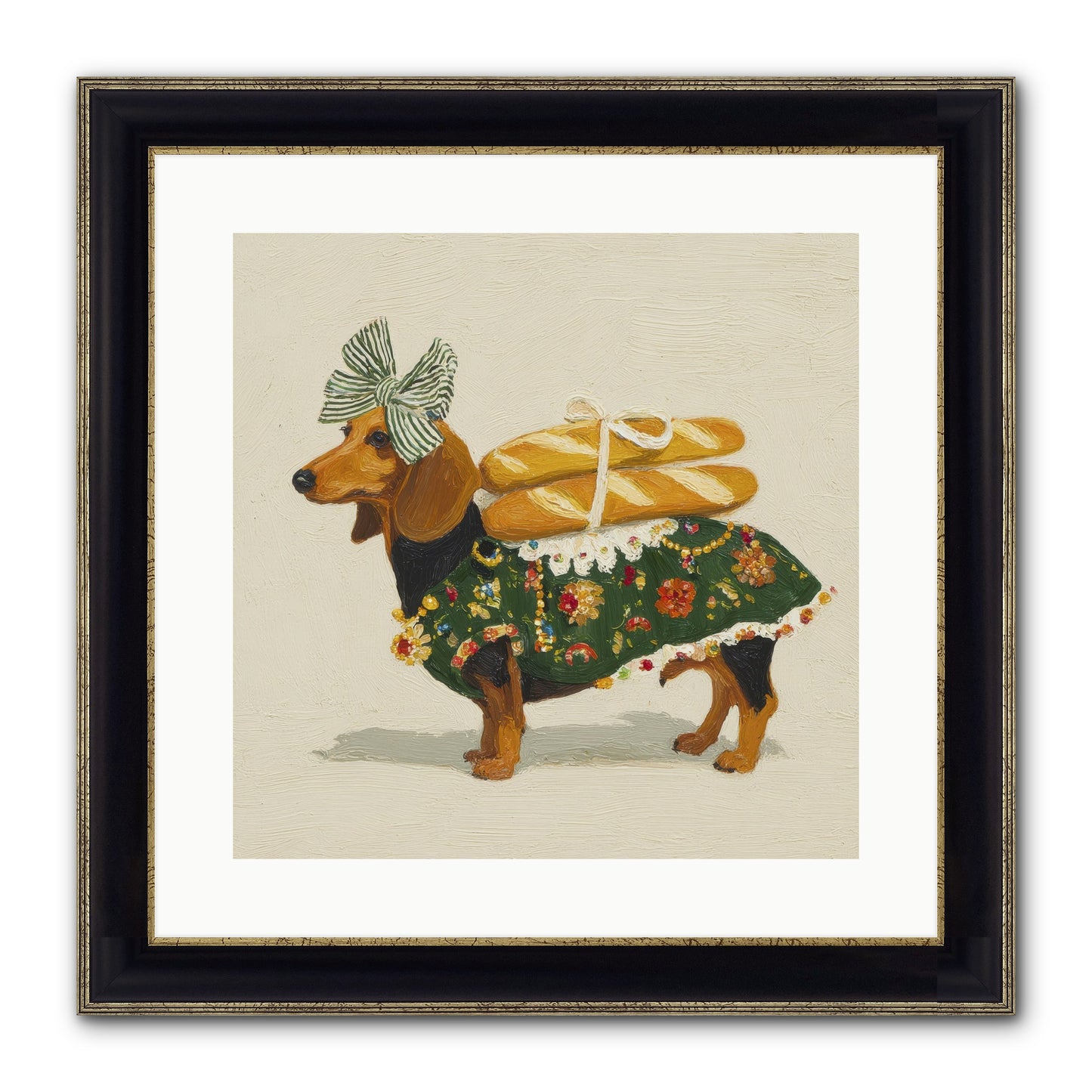 Marquis Of Morning Loaves Framed Print - Black & Gold 16x16
