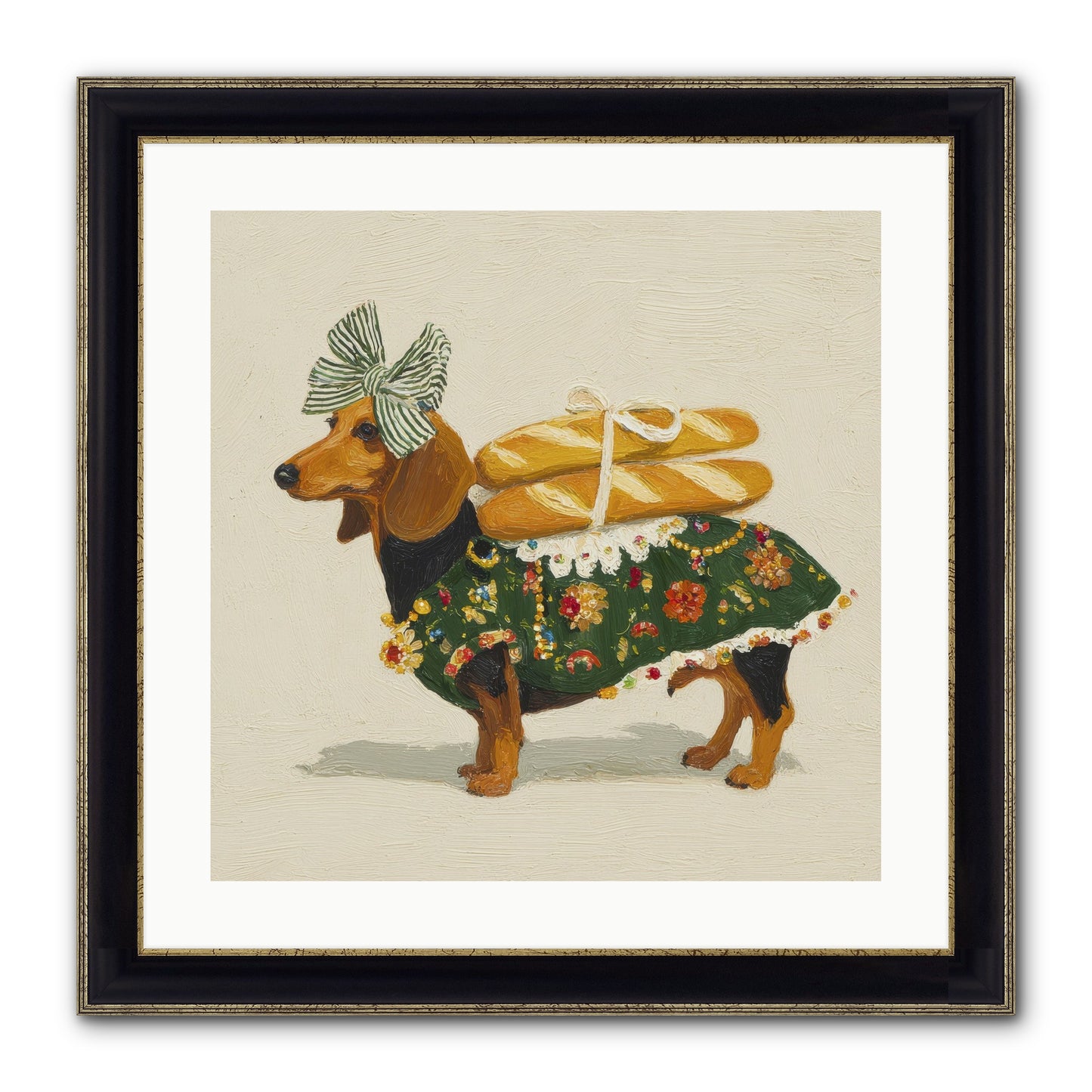Marquis Of Morning Loaves Framed Print - Black & Gold 20x20