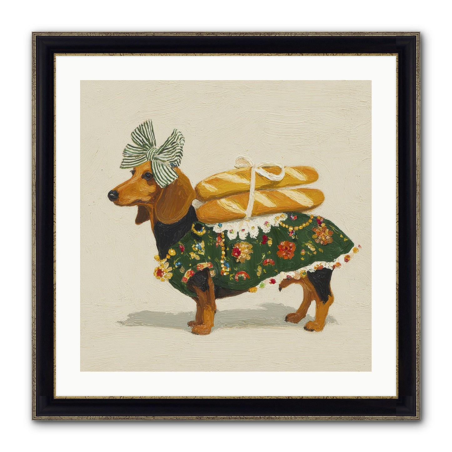 Marquis Of Morning Loaves Framed Print - Black & Gold 24x24