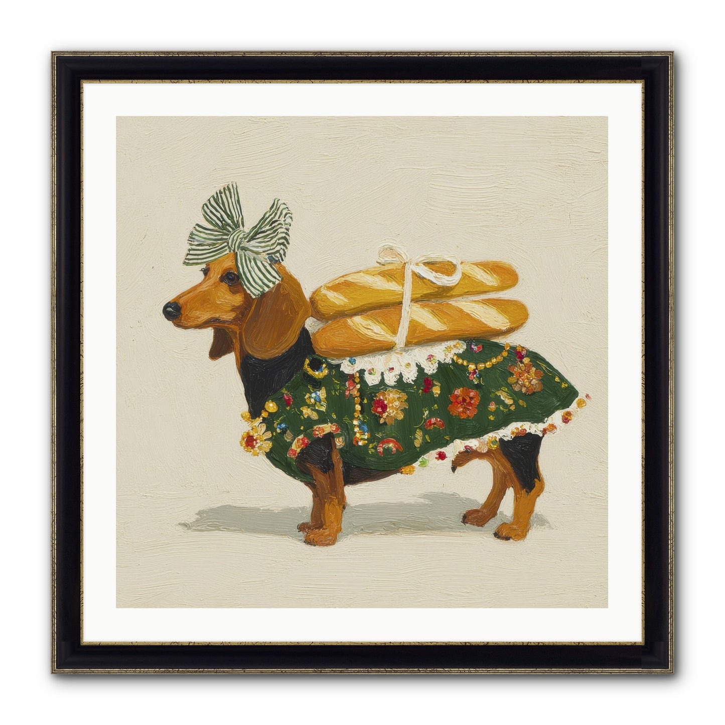 Marquis Of Morning Loaves Framed Print - Black & Gold 30x30