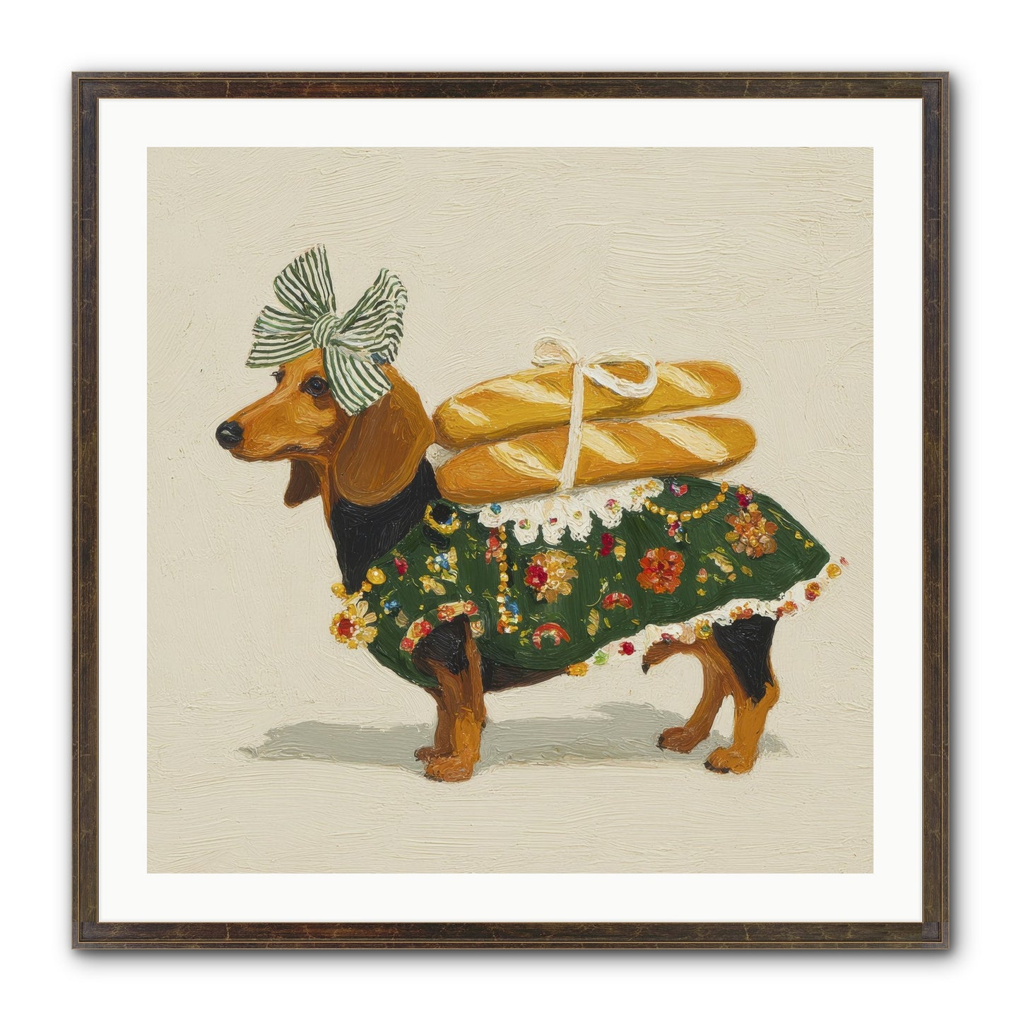 Marquis Of Morning Loaves Framed Print - Slimwoods Black/Gold 30x30