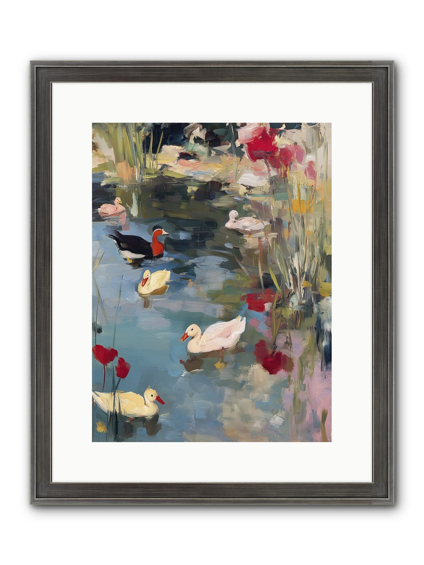 Marsh Dwellers Framed Print - Slimwoods Black/Silver 12x16