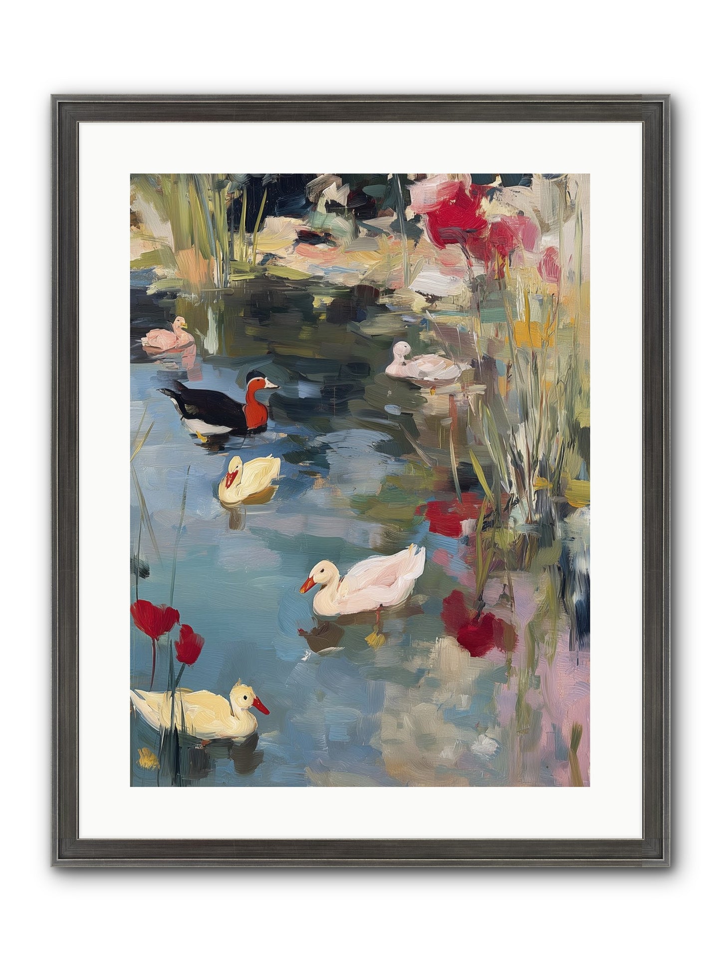 Marsh Dwellers Framed Print - Slimwoods Black/Silver 18x24