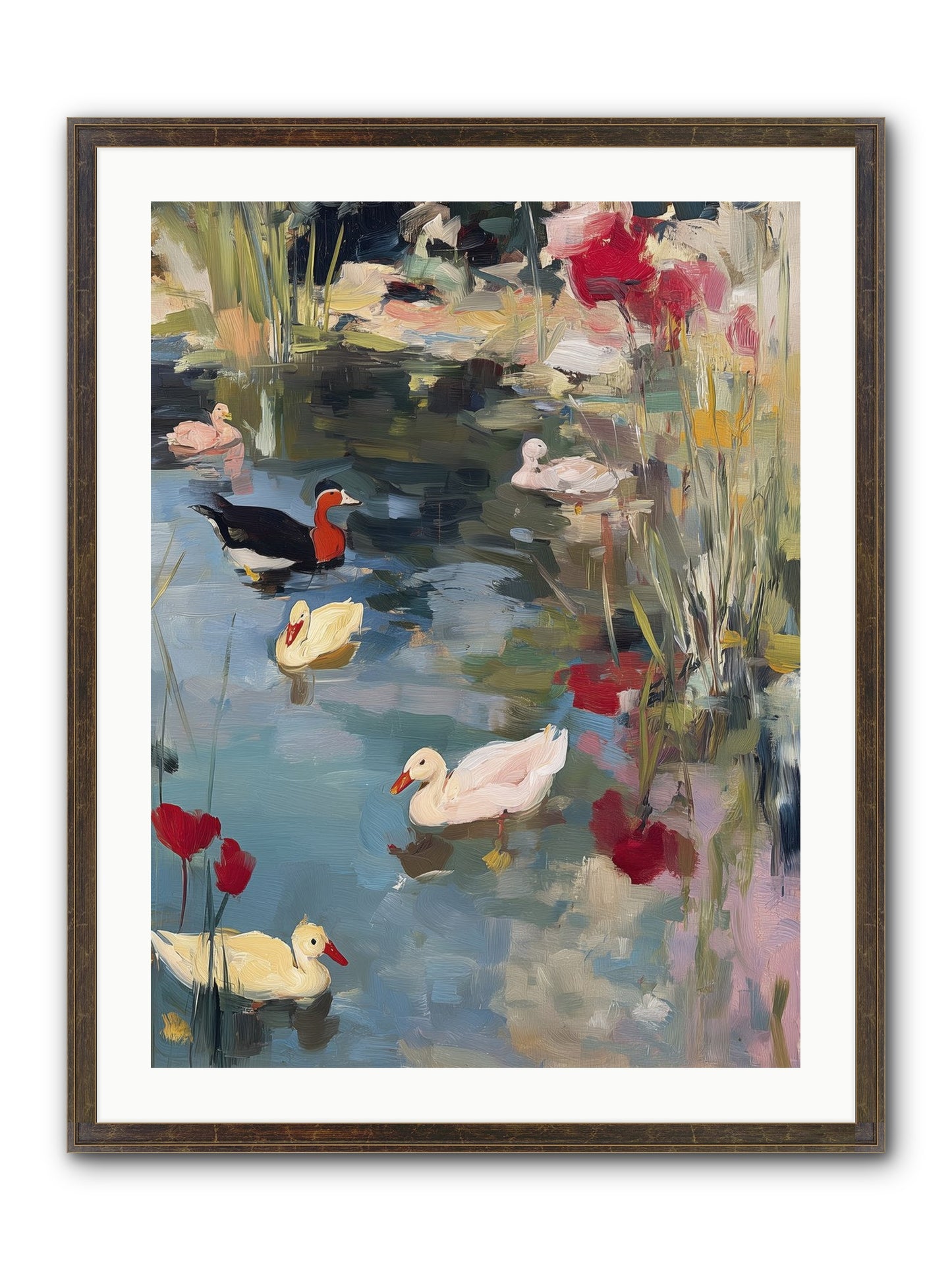 Marsh Dwellers Framed Print - Slimwoods Black/Gold 24x32