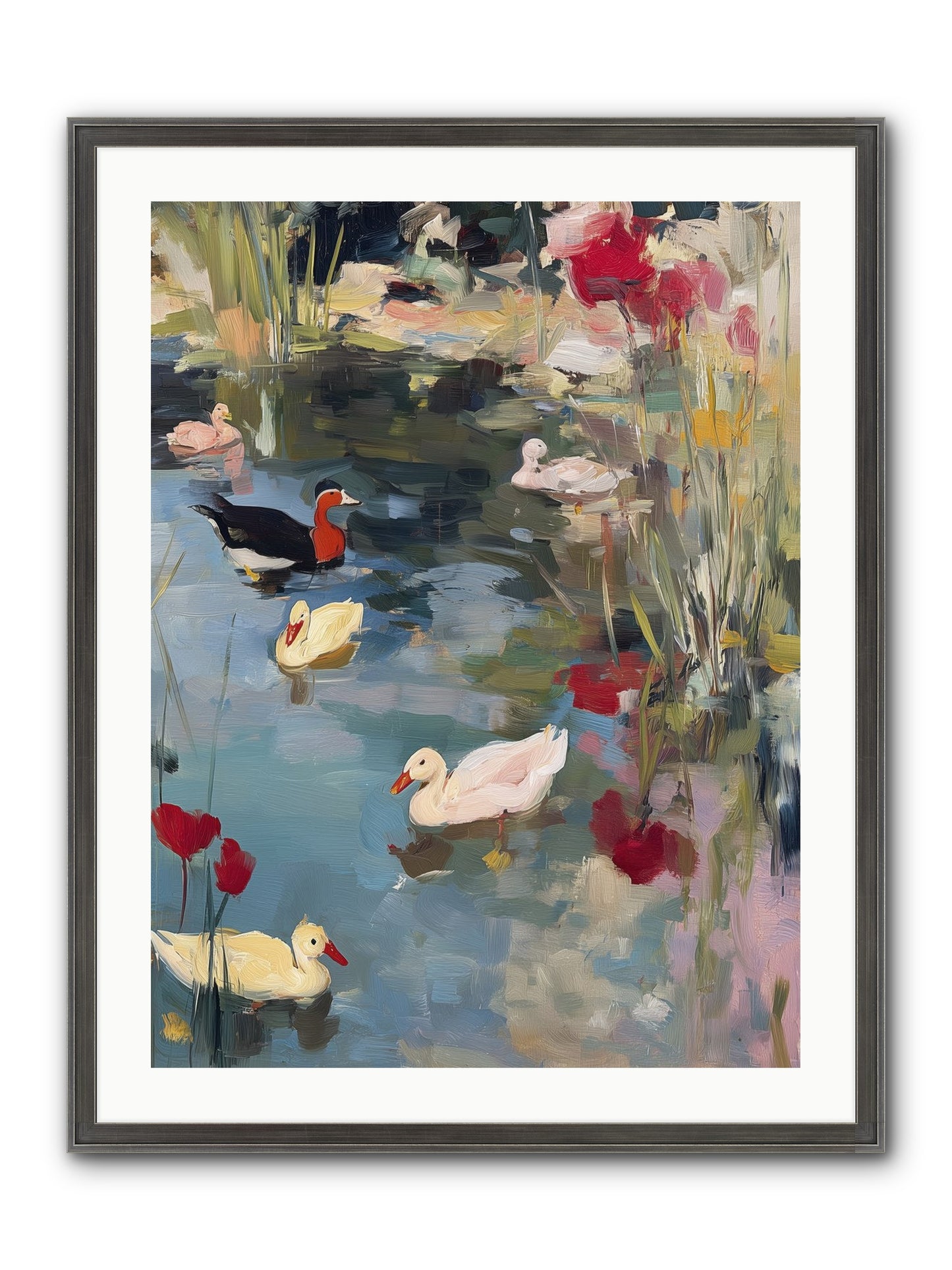 Marsh Dwellers Framed Print - Slimwoods Black/Silver 24x32