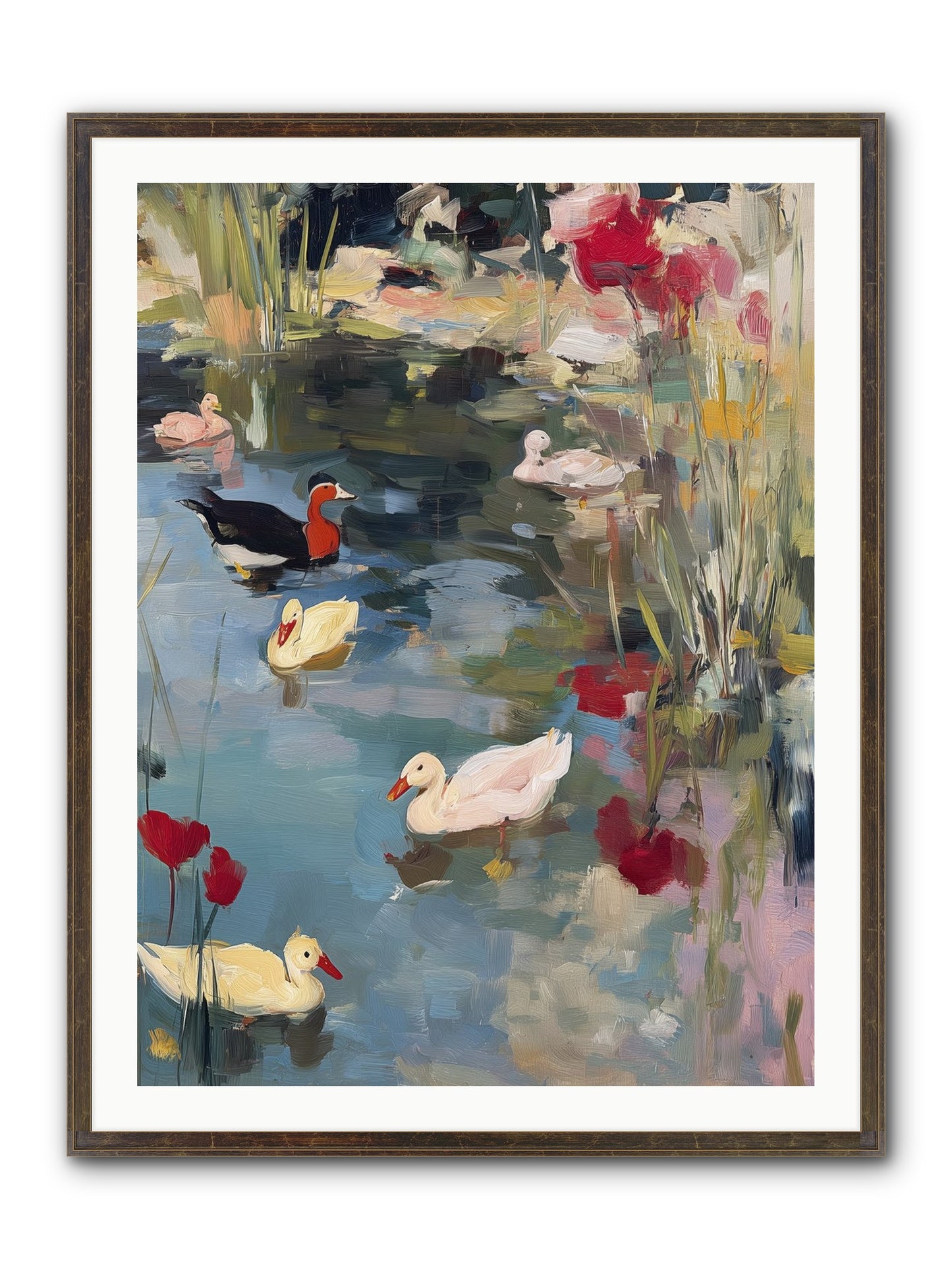 Marsh Dwellers Framed Print - Slimwoods Black/Gold 30x40