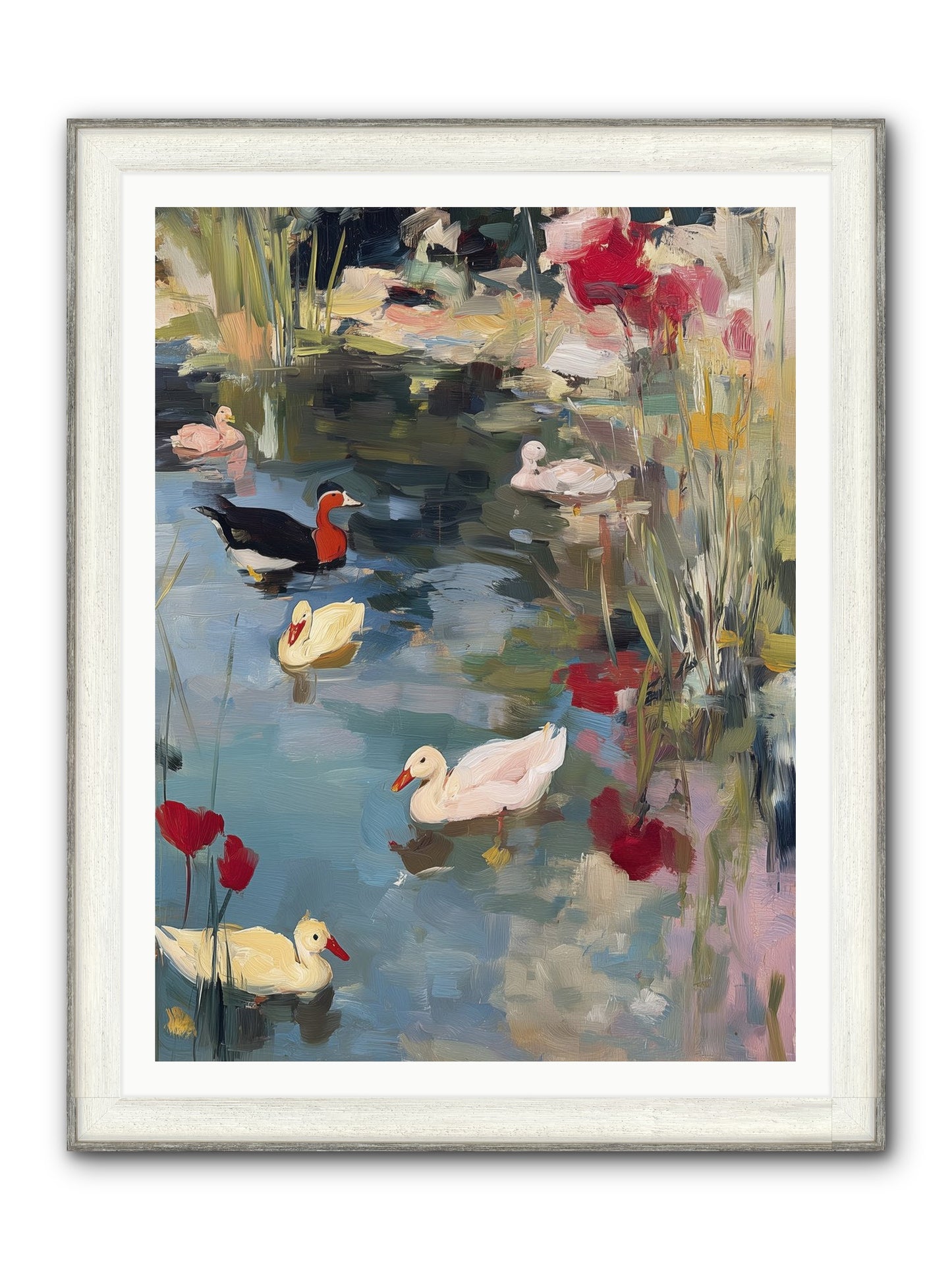 Marsh Dwellers Framed Print - Driftwood White 36x48