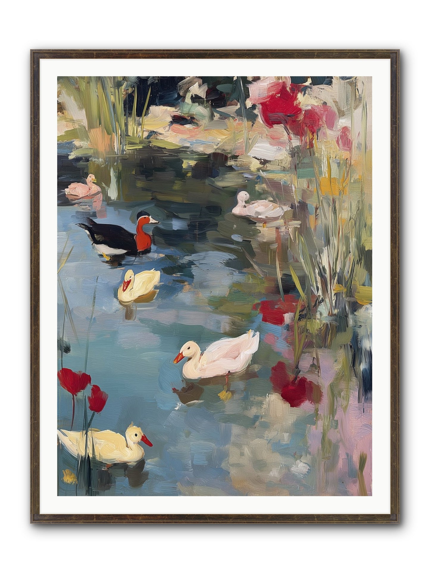 Marsh Dwellers Framed Print - Slimwoods Black/Gold 36x48
