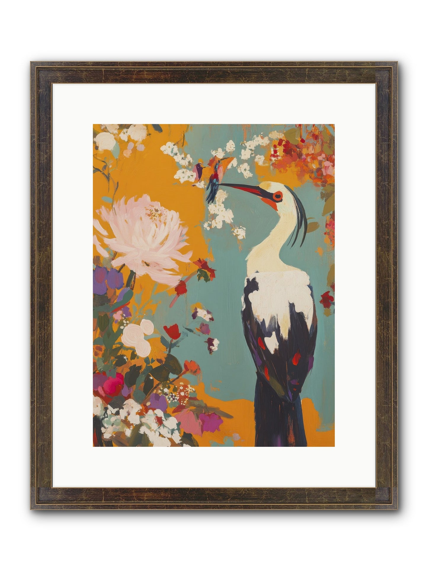 Marsh Maiden's Garden Framed Print - Slimwoods Black/Gold 12x16
