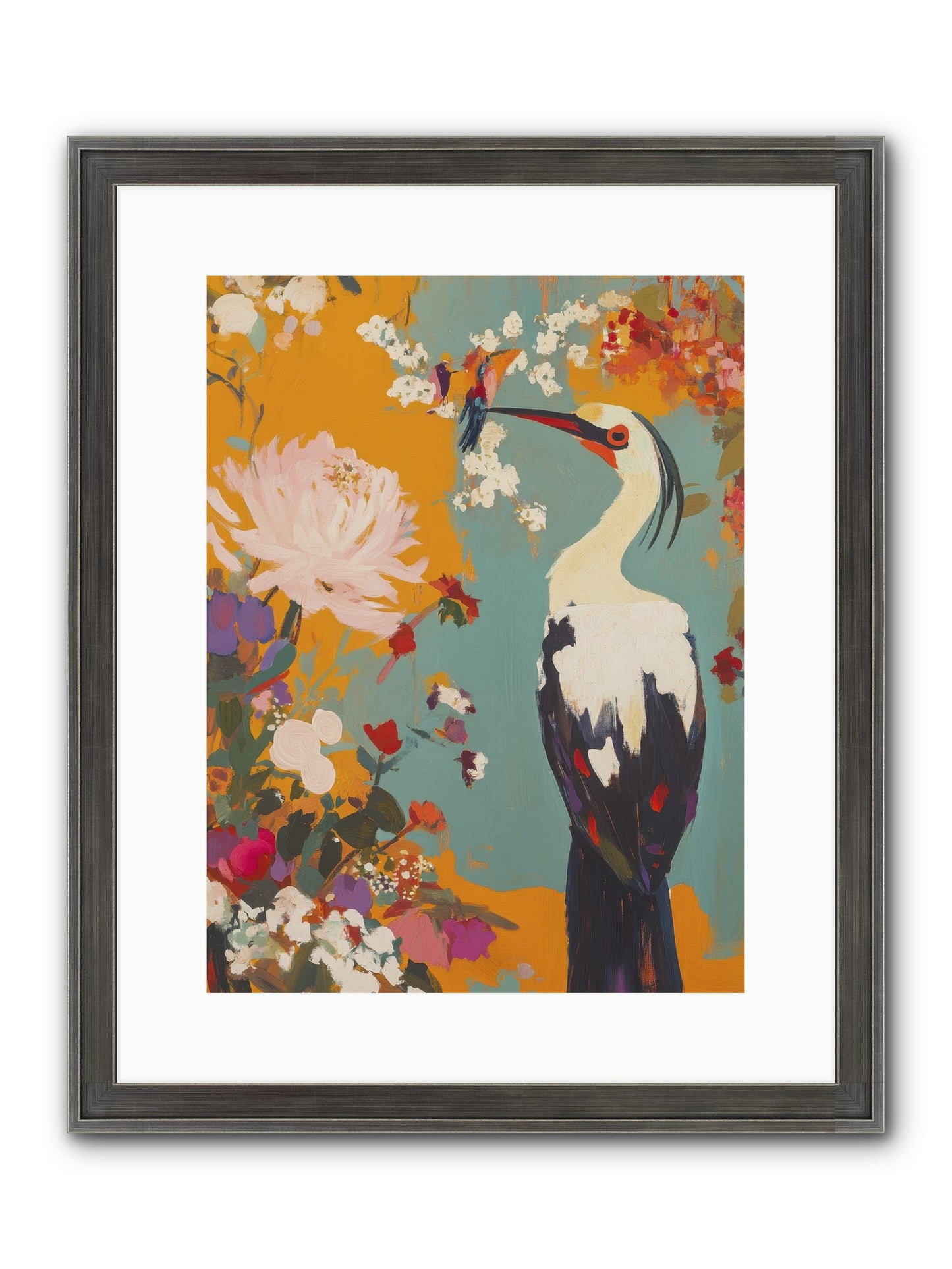 Marsh Maiden's Garden Framed Print - Slimwoods Black/Silver 12x16
