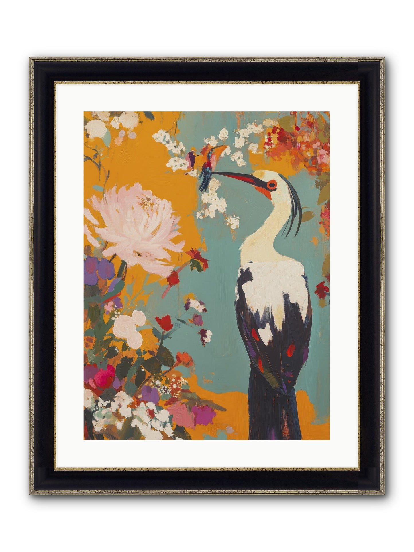 Marsh Maiden's Garden Framed Print - Black & Gold 18x24