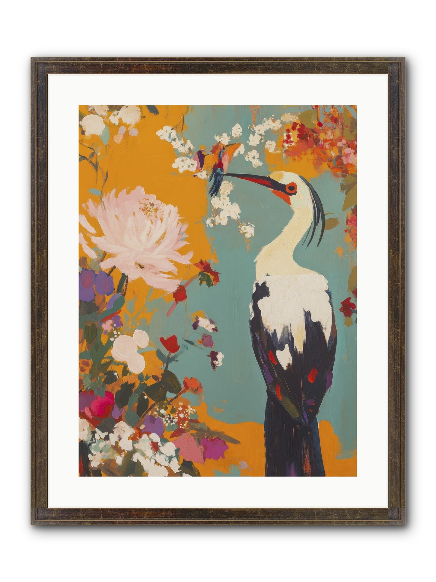 Marsh Maiden's Garden Framed Print - Slimwoods Black/Gold 18x24
