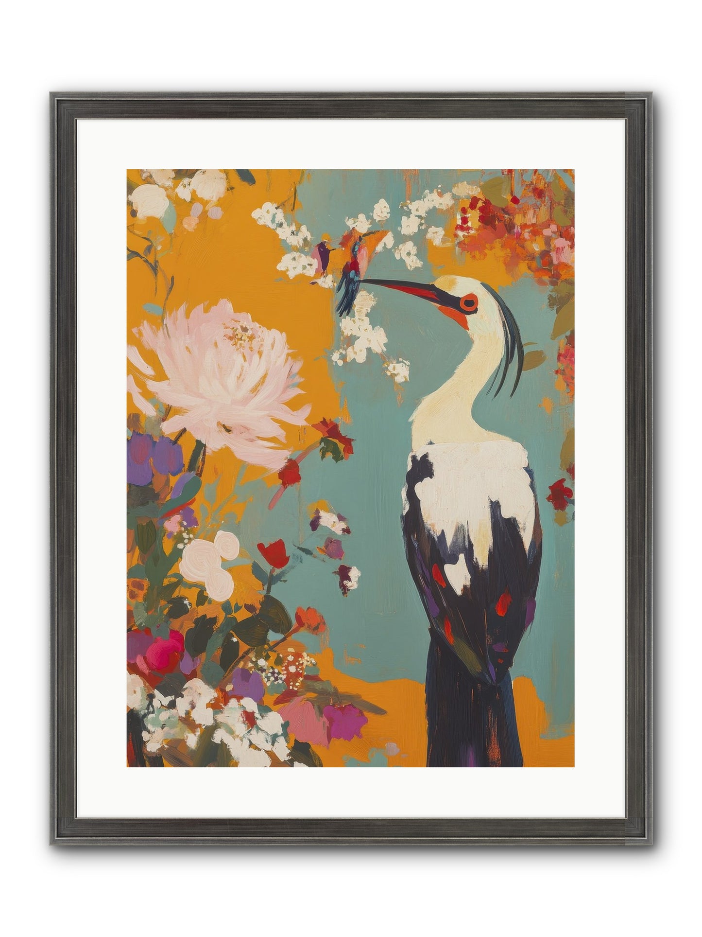 Marsh Maiden's Garden Framed Print - Slimwoods Black/Silver 18x24