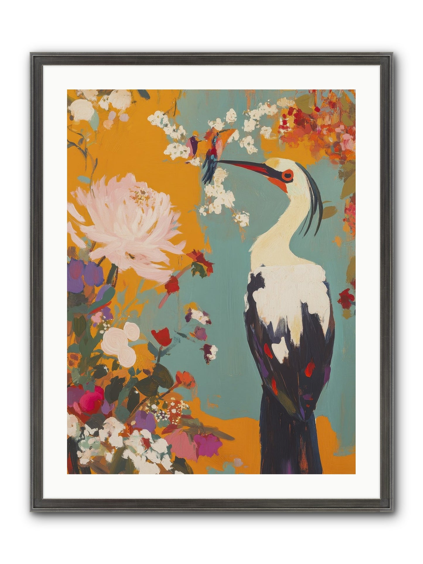Marsh Maiden's Garden Framed Print - Slimwoods Black/Silver 24x32