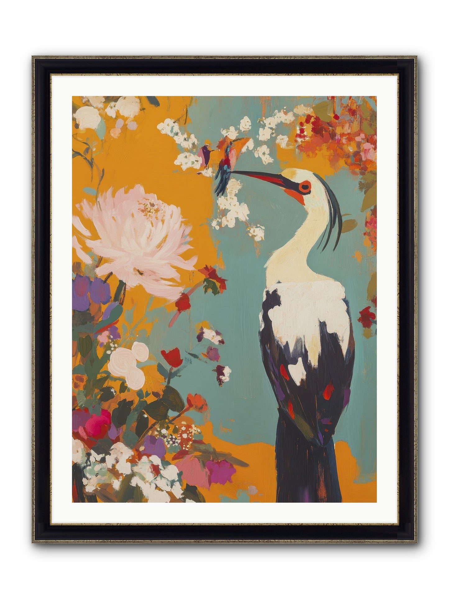 Marsh Maiden's Garden Framed Print - Black & Gold 30x40