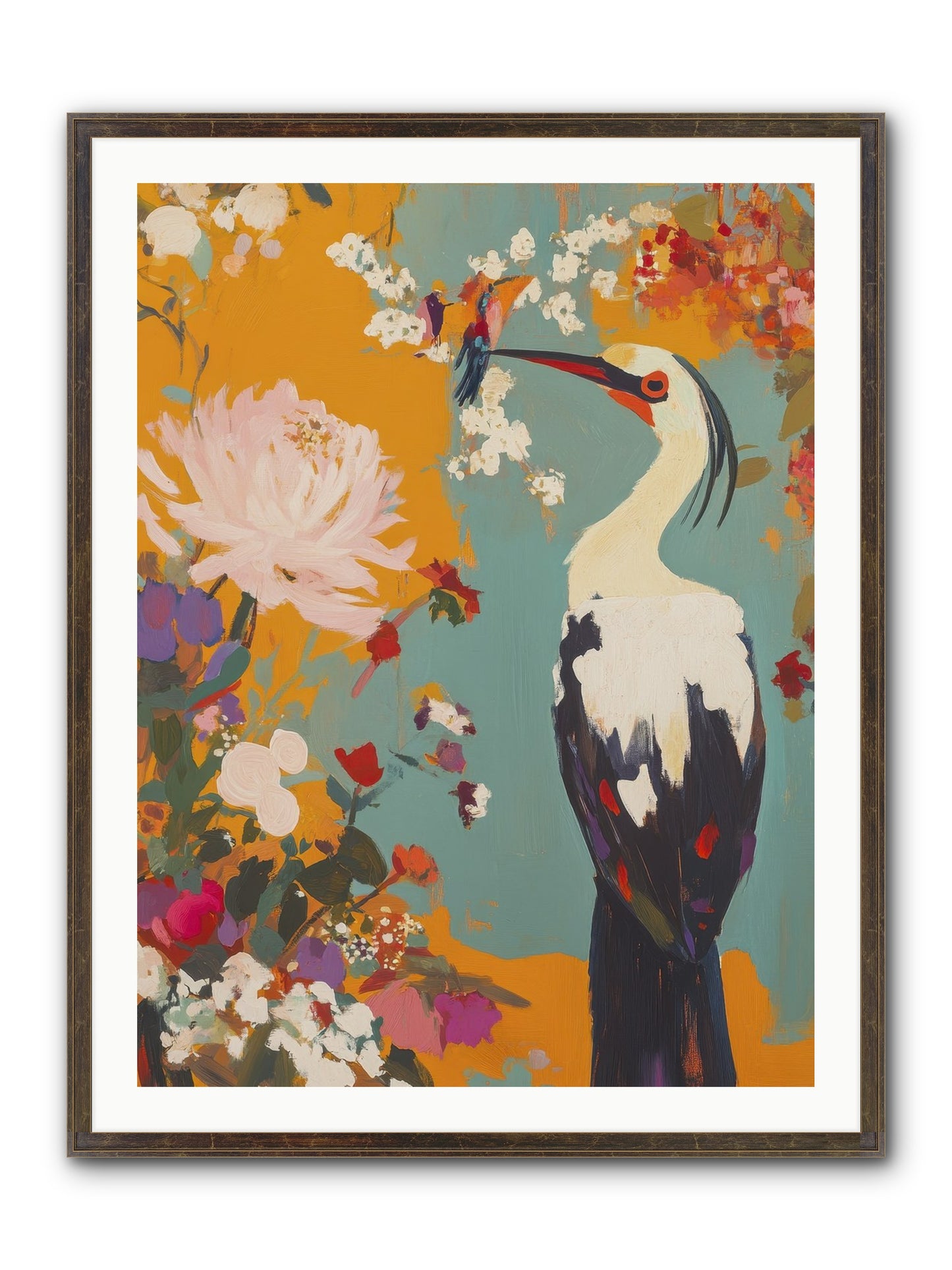 Marsh Maiden's Garden Framed Print - Slimwoods Black/Gold 30x40