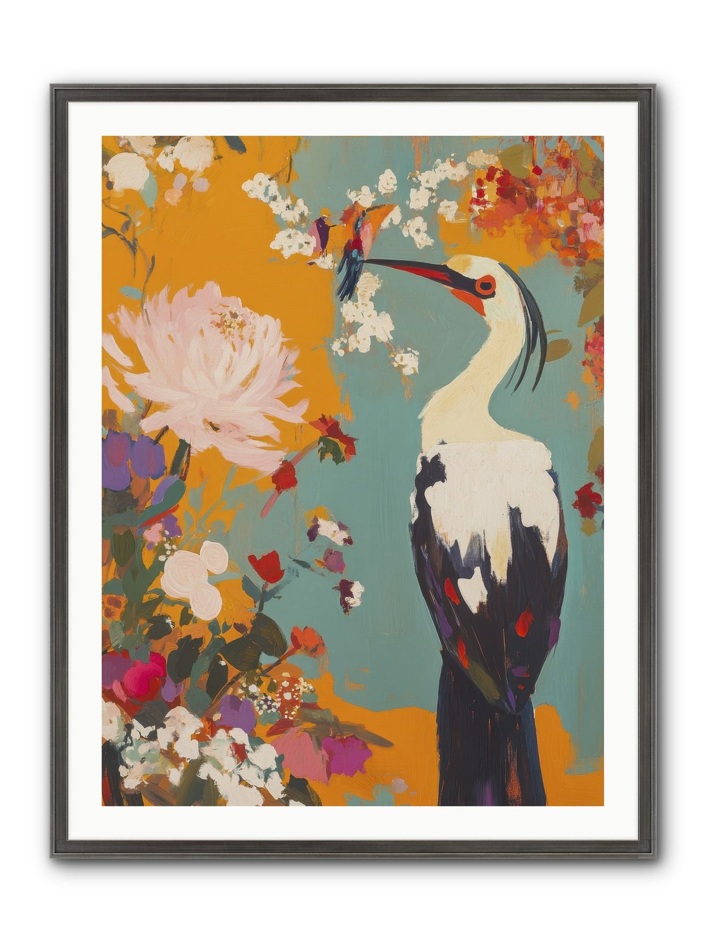 Marsh Maiden's Garden Framed Print - Slimwoods Black/Silver 30x40