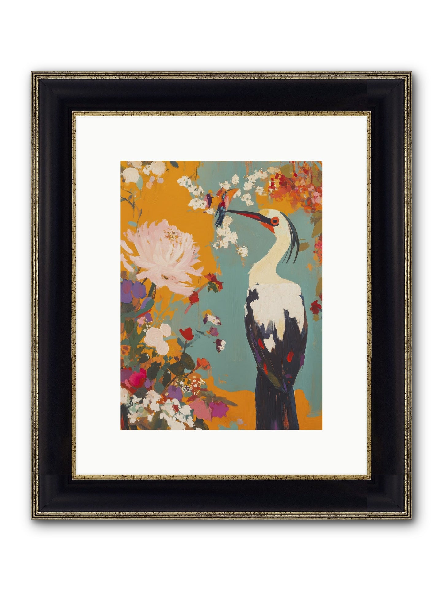 Marsh Maiden's Garden Framed Print - Black & Gold 9x12