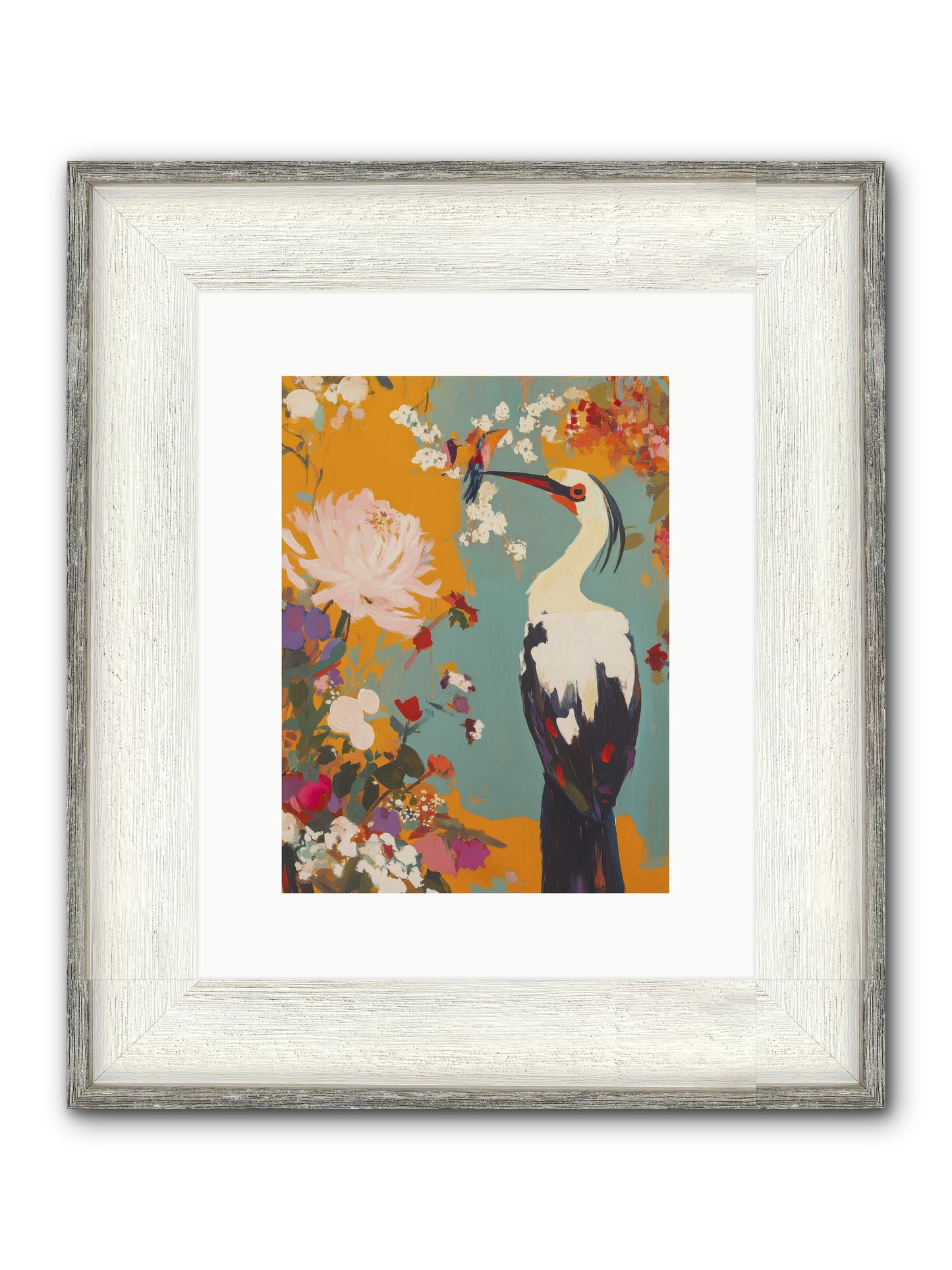 Marsh Maiden's Garden Framed Print - Driftwood White 9x12