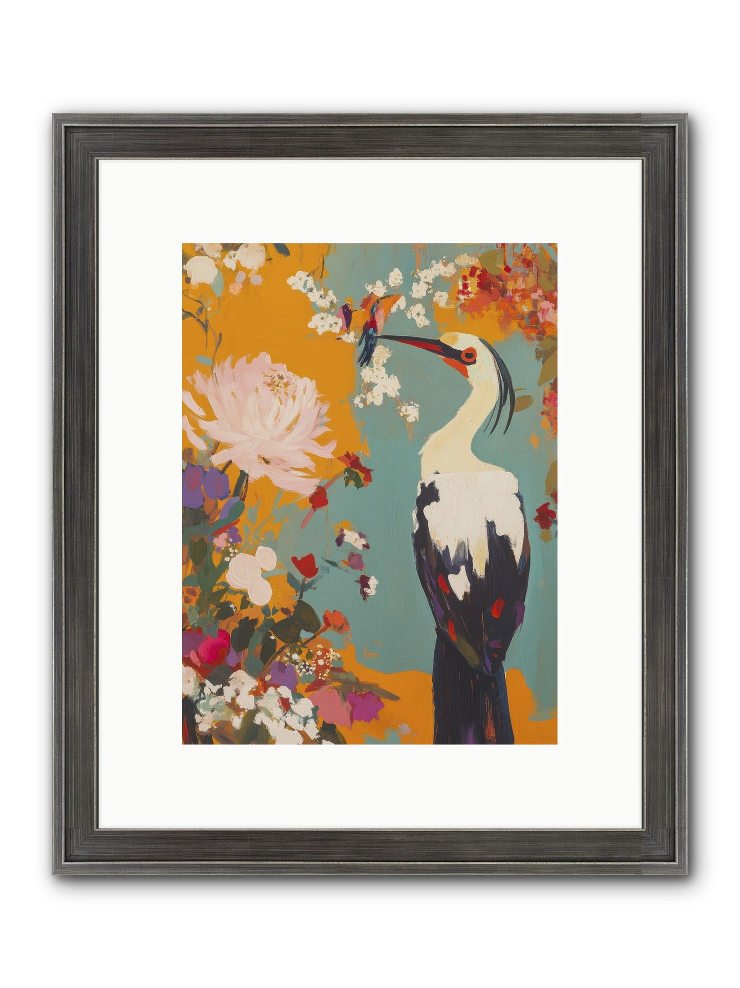 Marsh Maiden's Garden Framed Print - Slimwoods Black/Silver 9x12