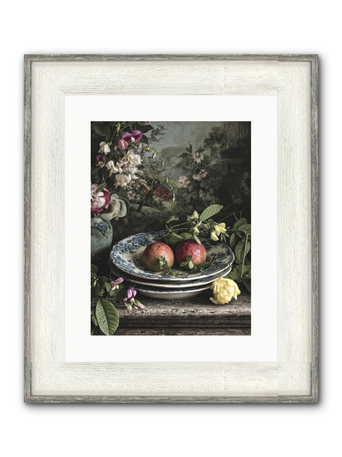 Matinique Framed Print - Driftwood White 12x16