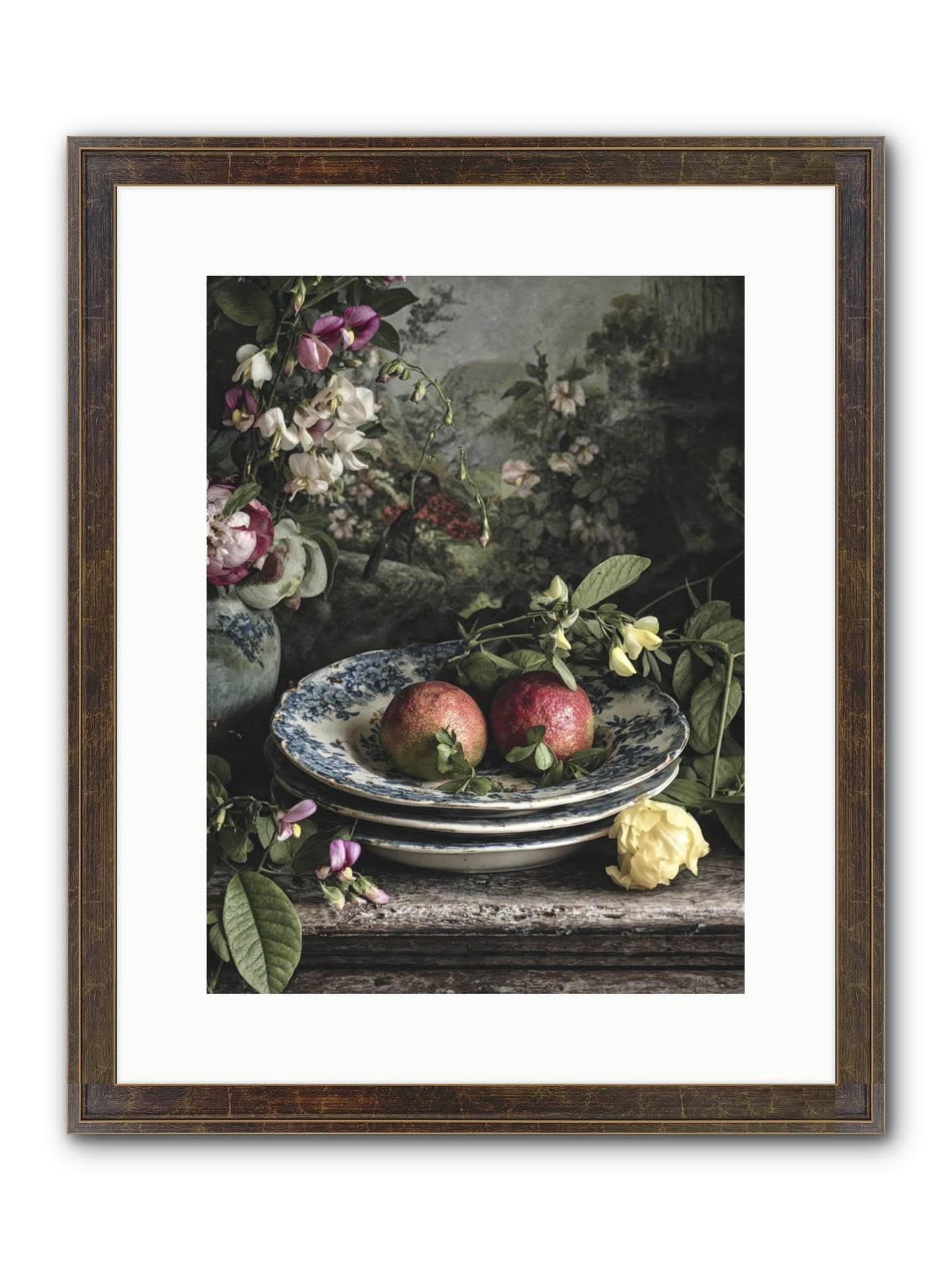 Matinique Framed Print - Slimwoods Black/Gold 12x16