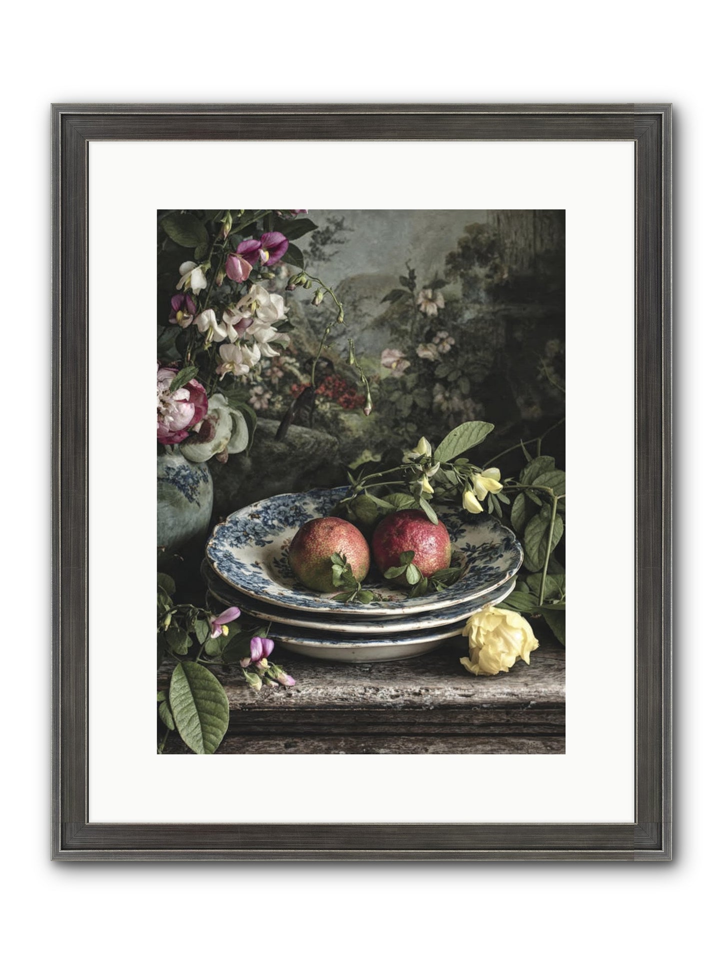 Matinique Framed Print - Slimwoods Black/Silver 12x16