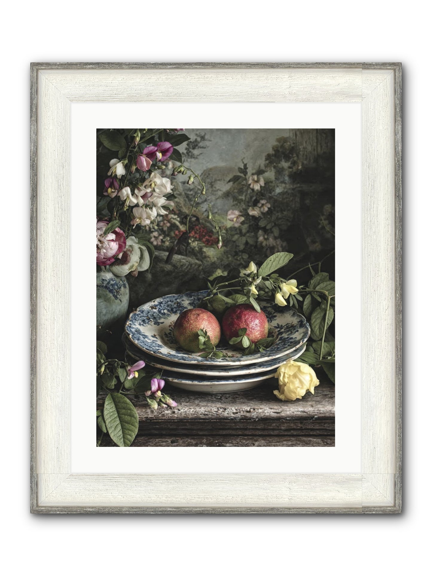 Matinique Framed Print - Driftwood White 18x24