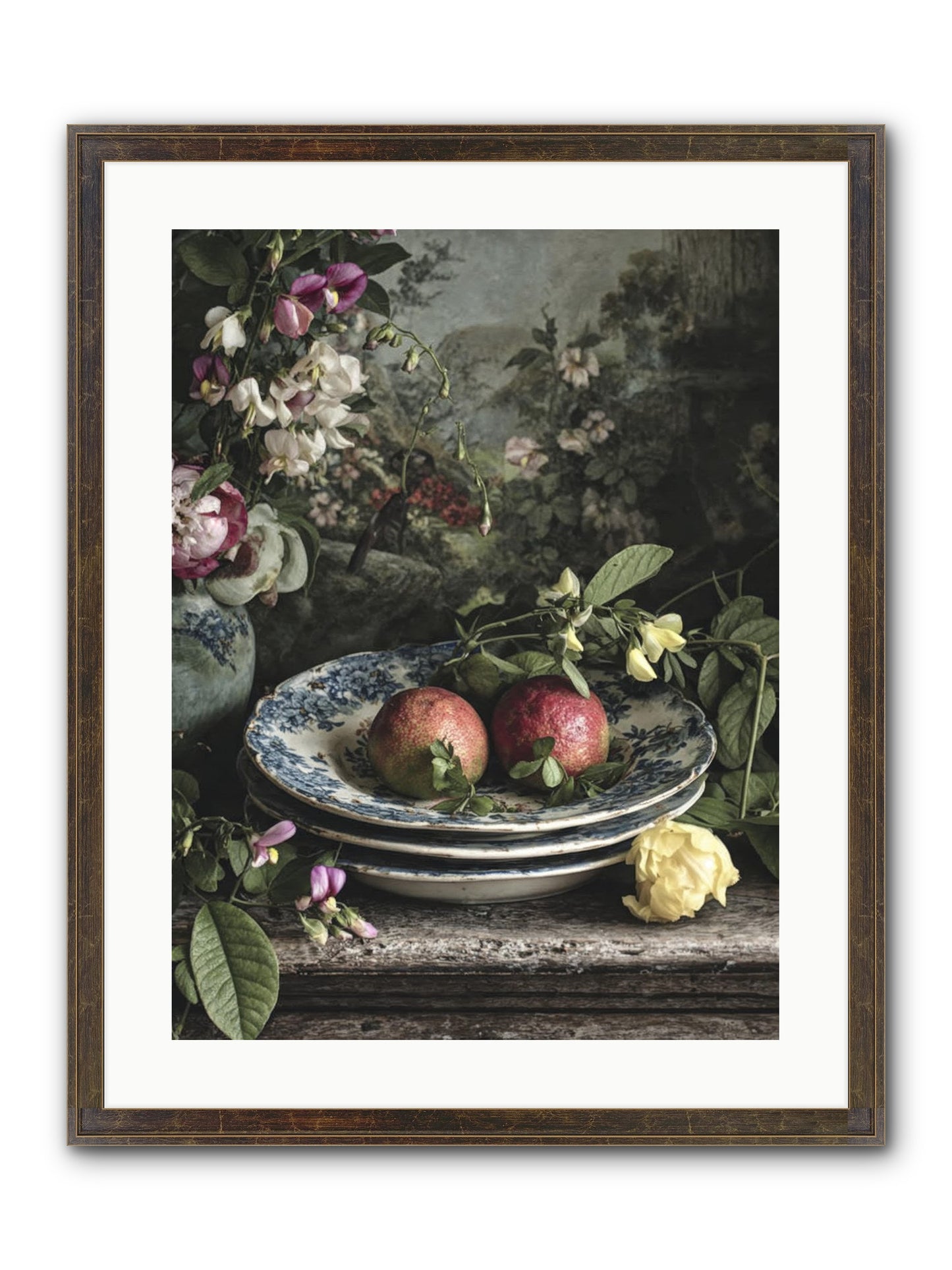 Matinique Framed Print - Slimwoods Black/Gold 18x24