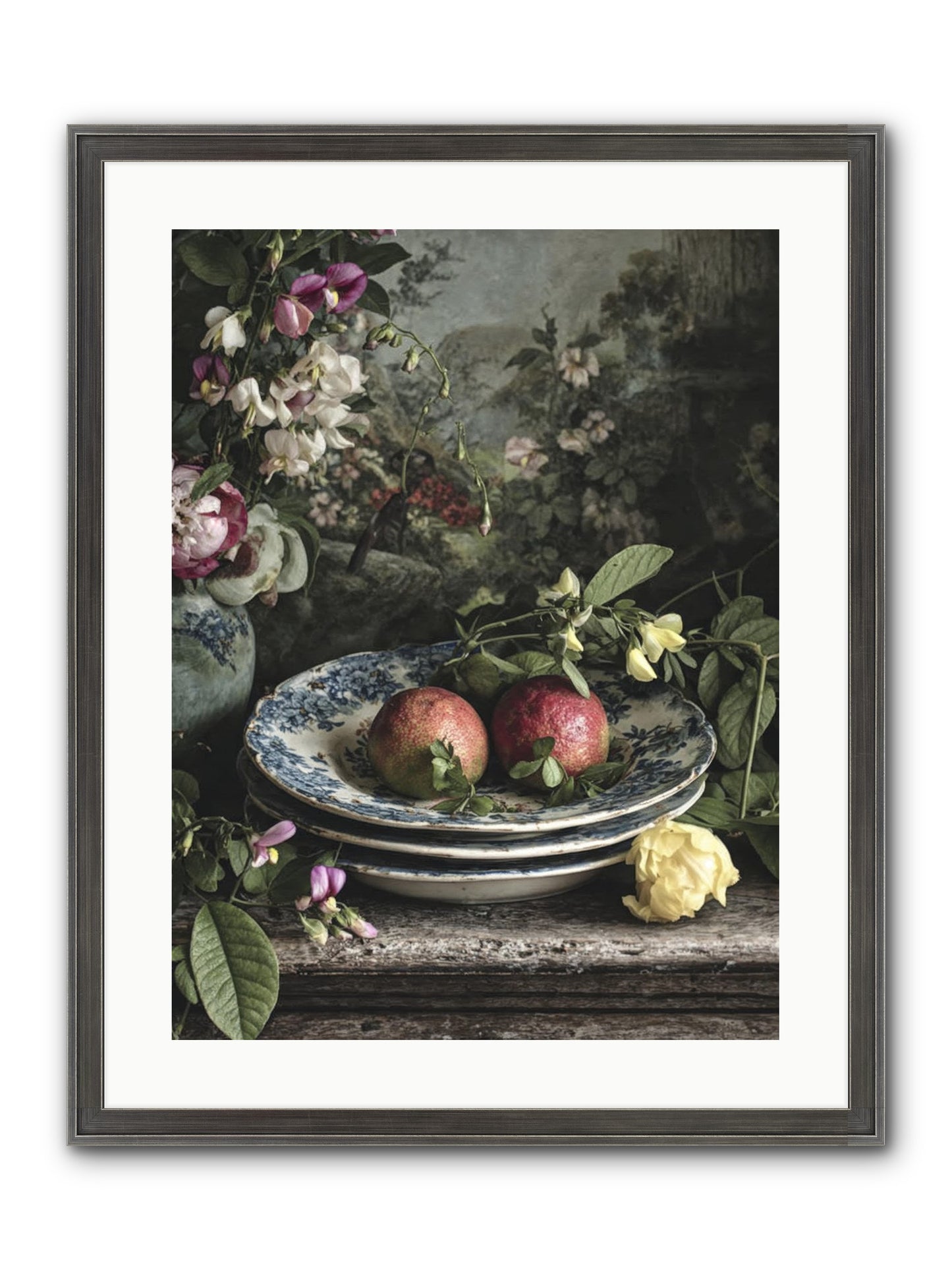 Matinique Framed Print - Slimwoods Black/Silver 18x24