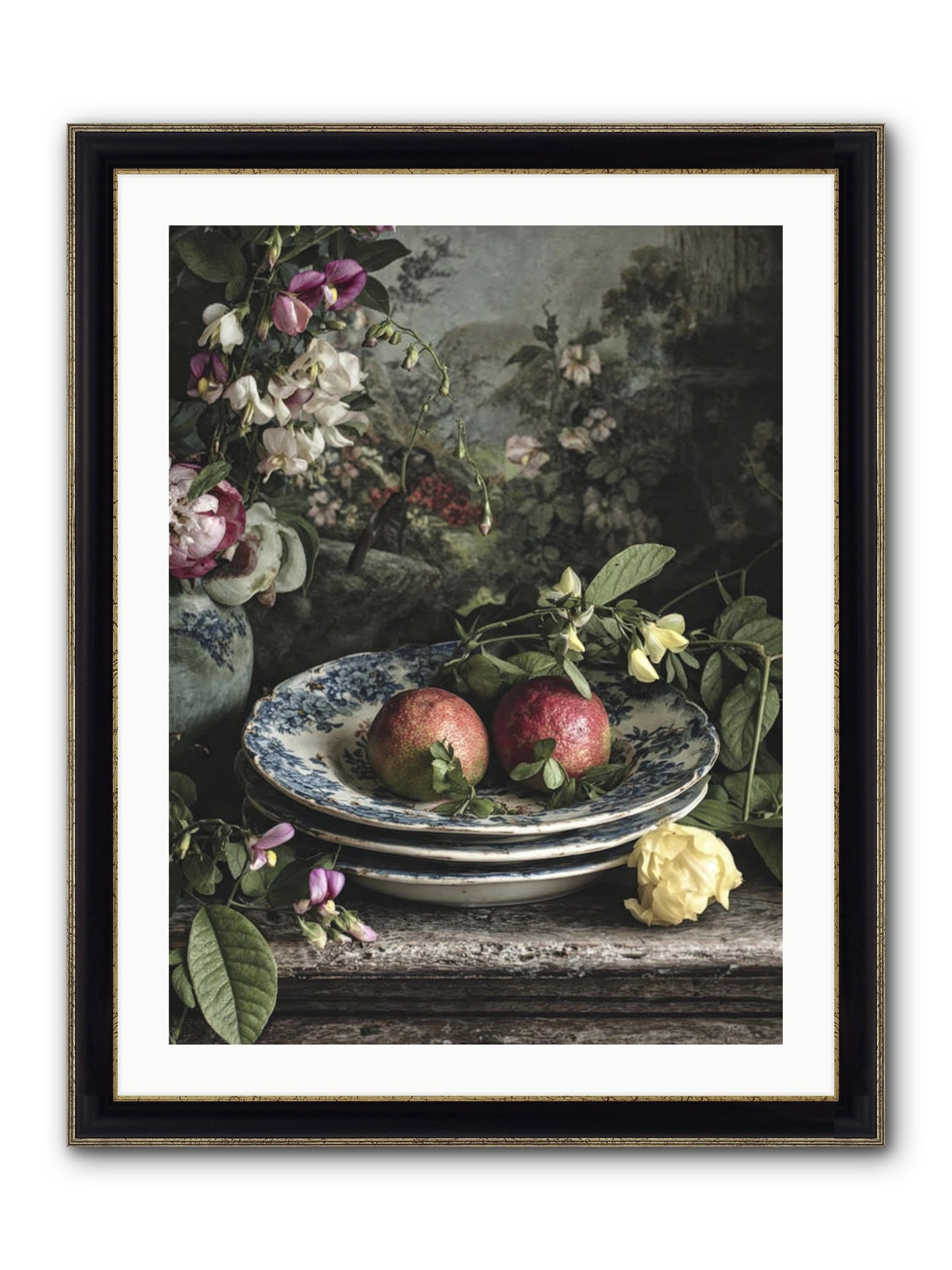Matinique Framed Print - Black & Gold 24x32